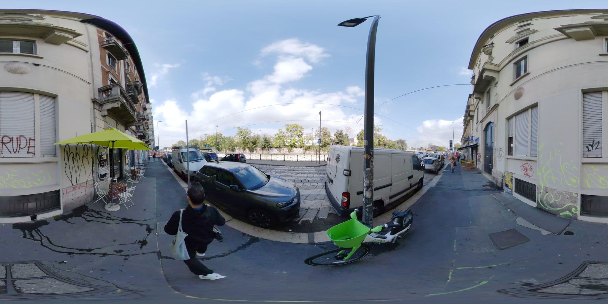 Street view near Andrea's House, Milan — © mapconcierge (CC BY-SA · Mapillary)