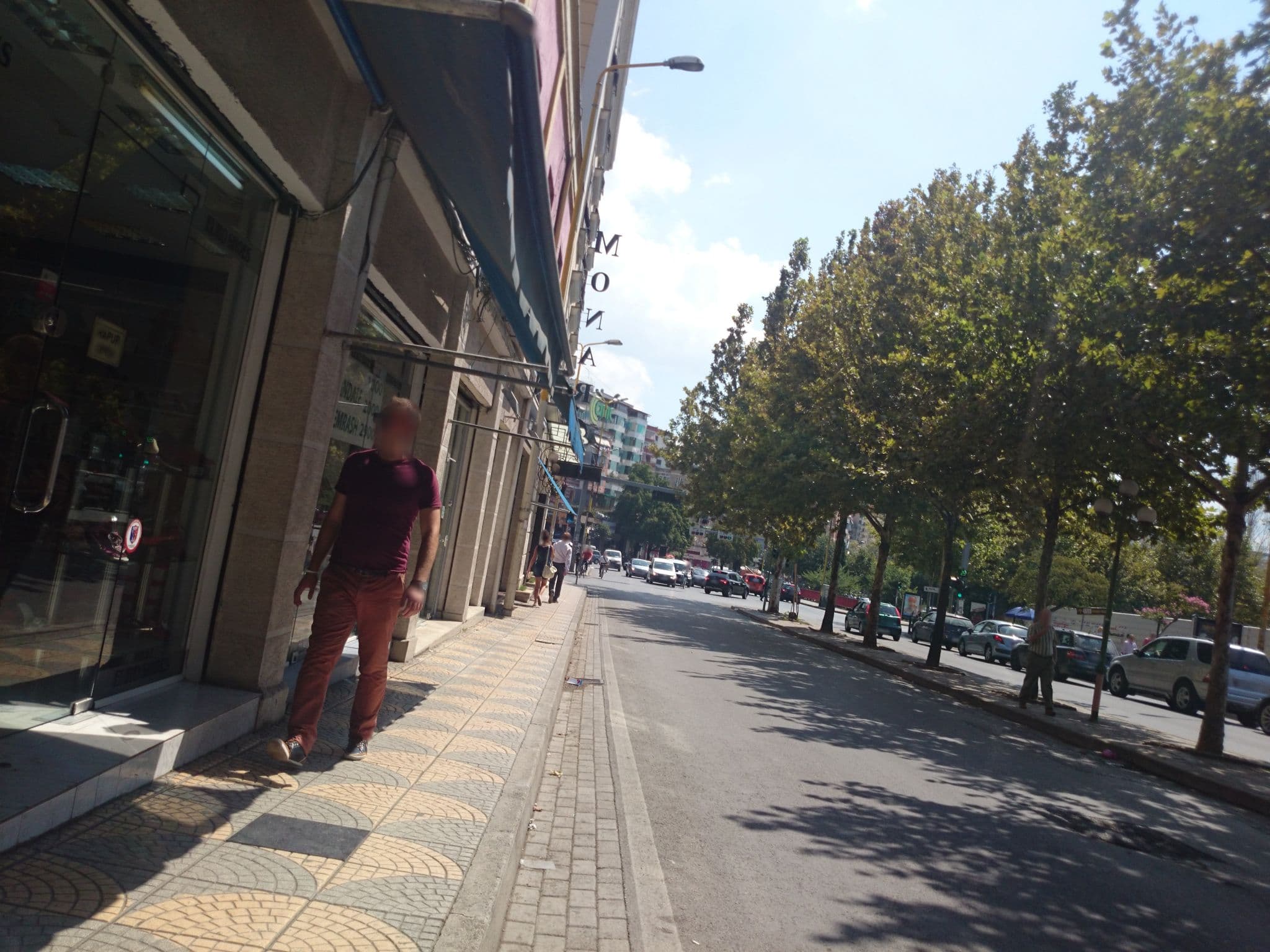 Street view near MonarC, Tirana
