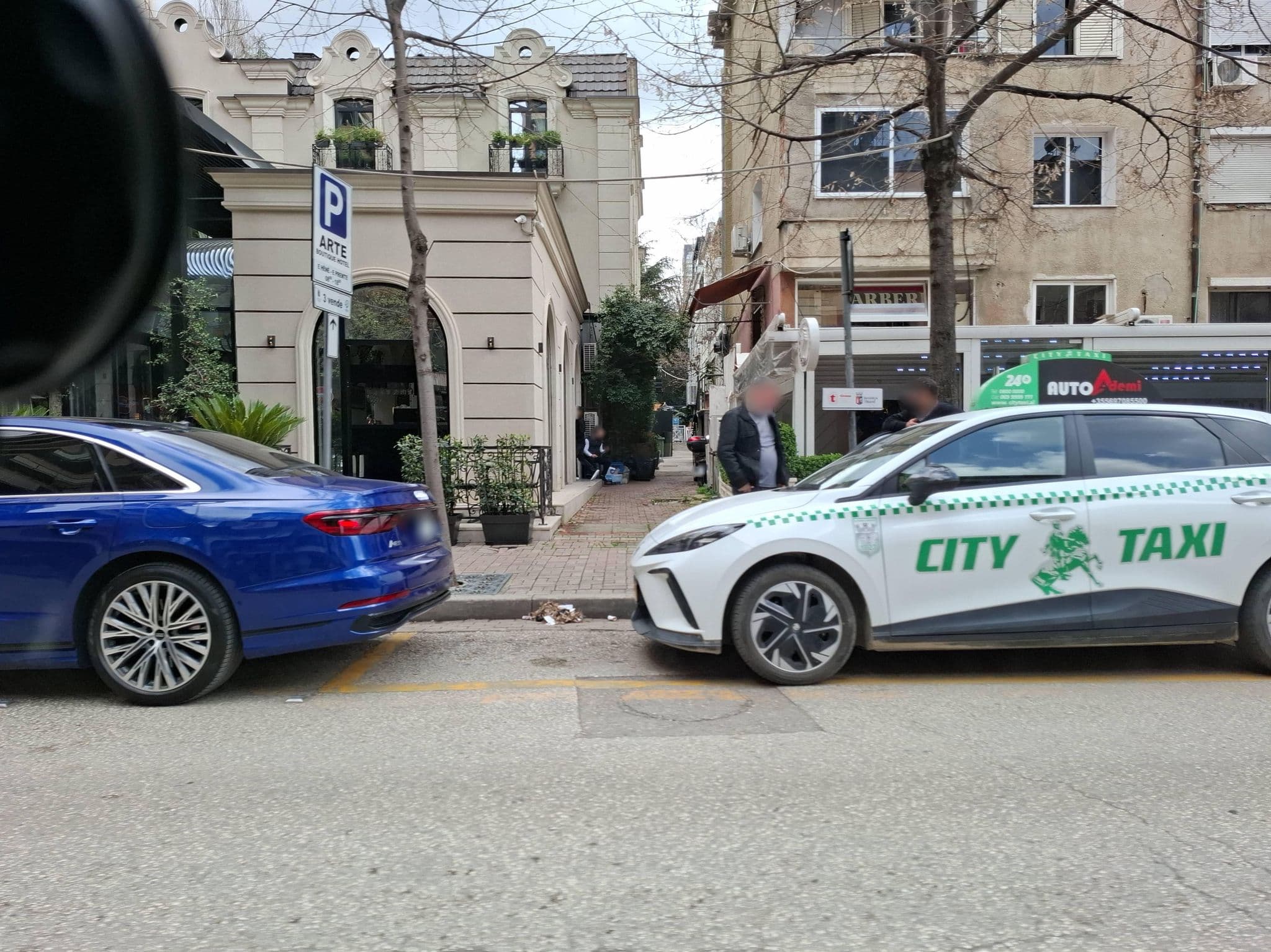 Street view near Arté Boutique Hotel, Tirana — © denisju_osm (CC BY-SA · Mapillary)