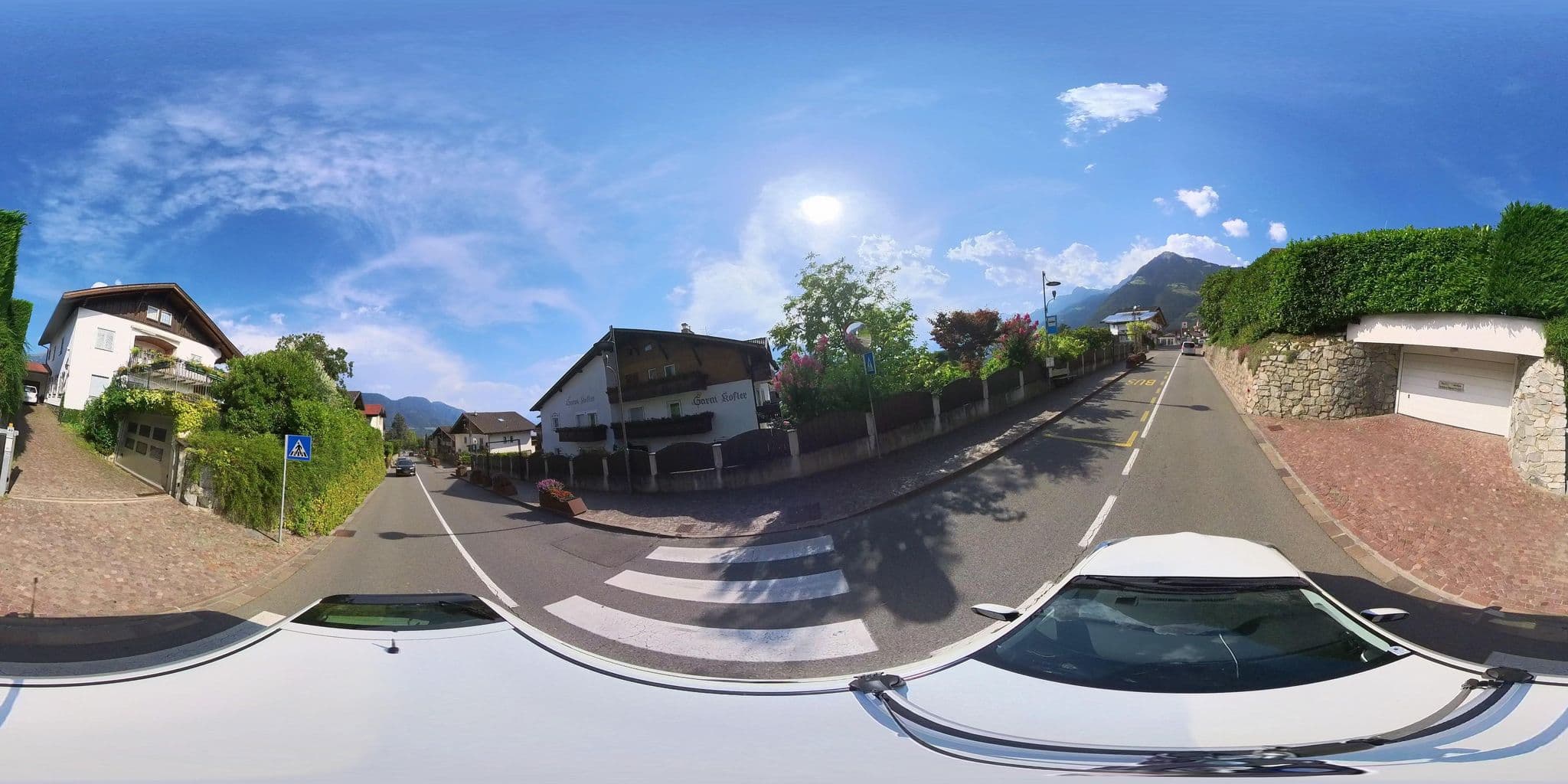 Street view near Garni Kofler, Tirolo — © osmplus_org (CC BY-SA · Mapillary)