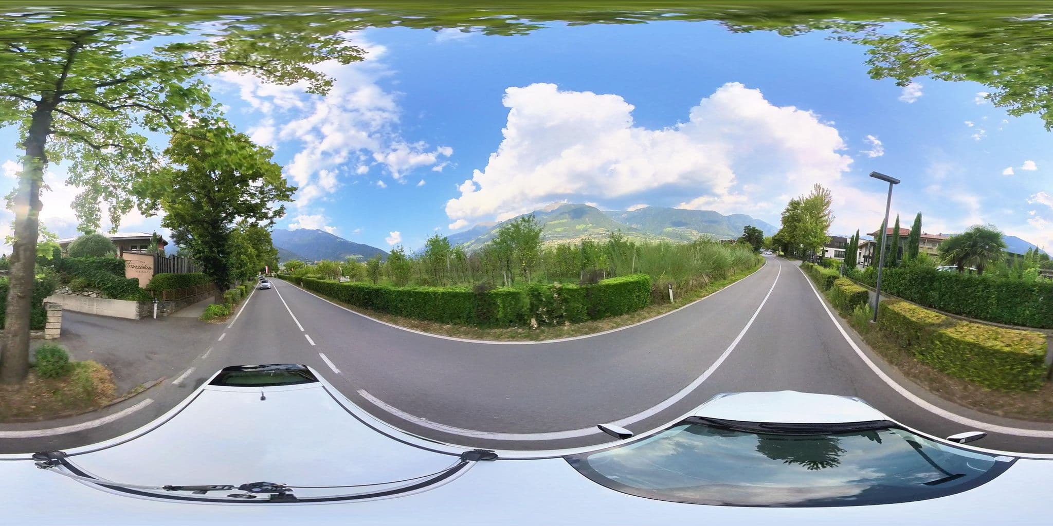 Street view near Pensione Somvi, Tirolo — © osmplus_org (CC BY-SA · Mapillary)