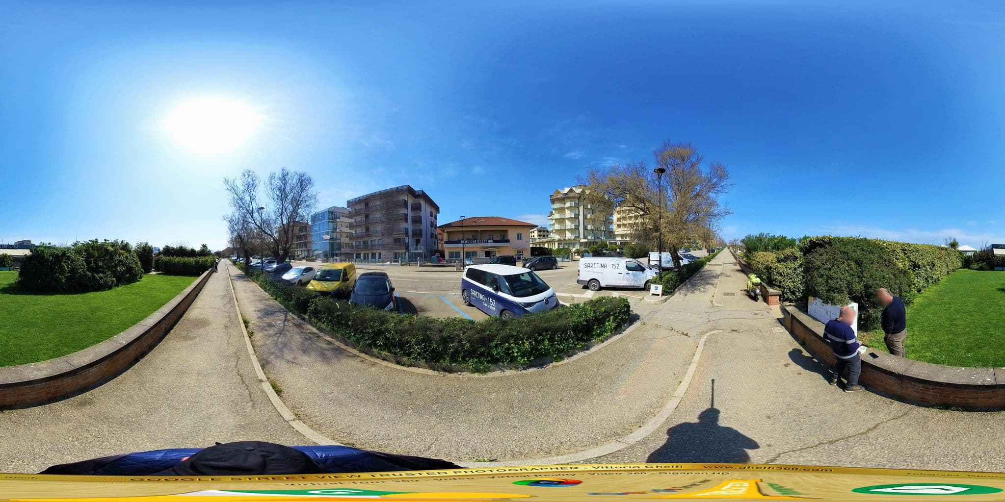Street view near Pensione Saretina, Pinarella — © Ghelfi360 (CC BY-SA · Mapillary)