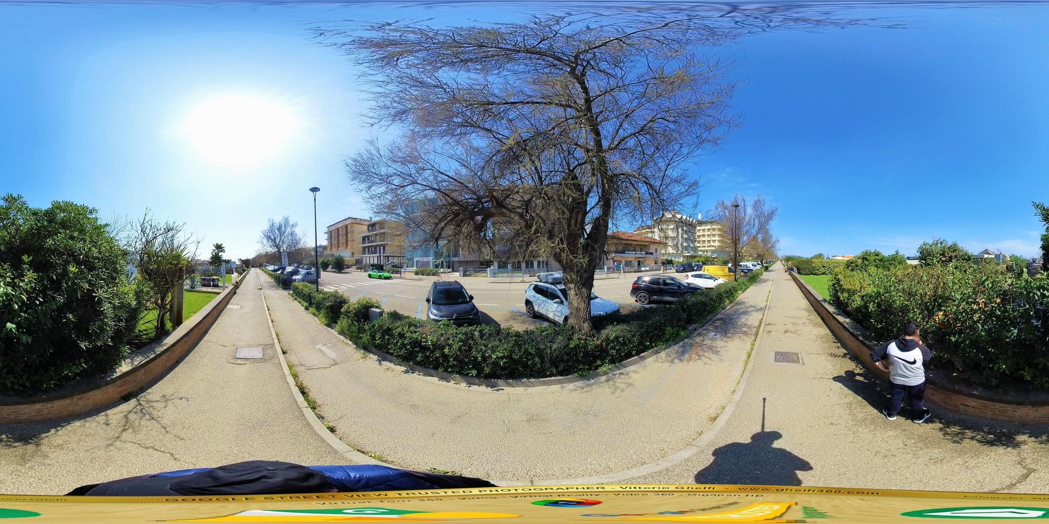 Street view near Hotel Kiss, Pinarella — © Ghelfi360 (CC BY-SA · Mapillary)