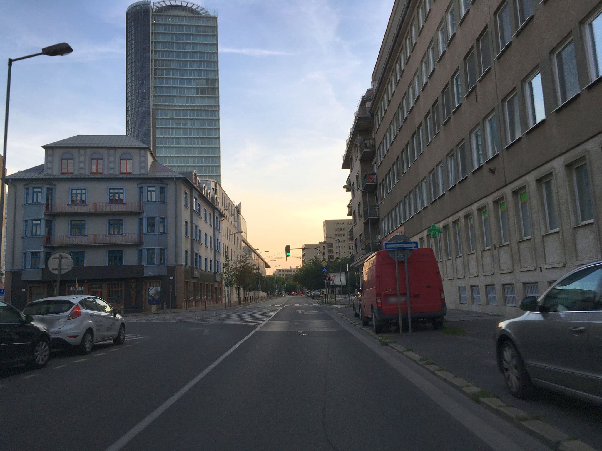 Street view near Hotel Akademik, Bratislava — © istefanos (CC BY-SA · Mapillary)