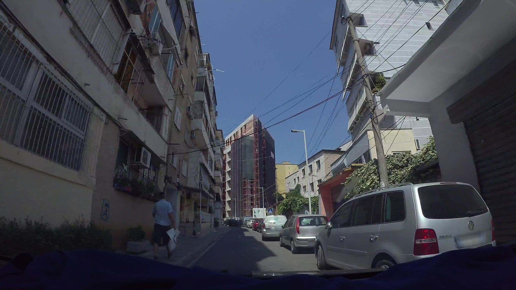 Street view near Freddy's Hotel, Tirana