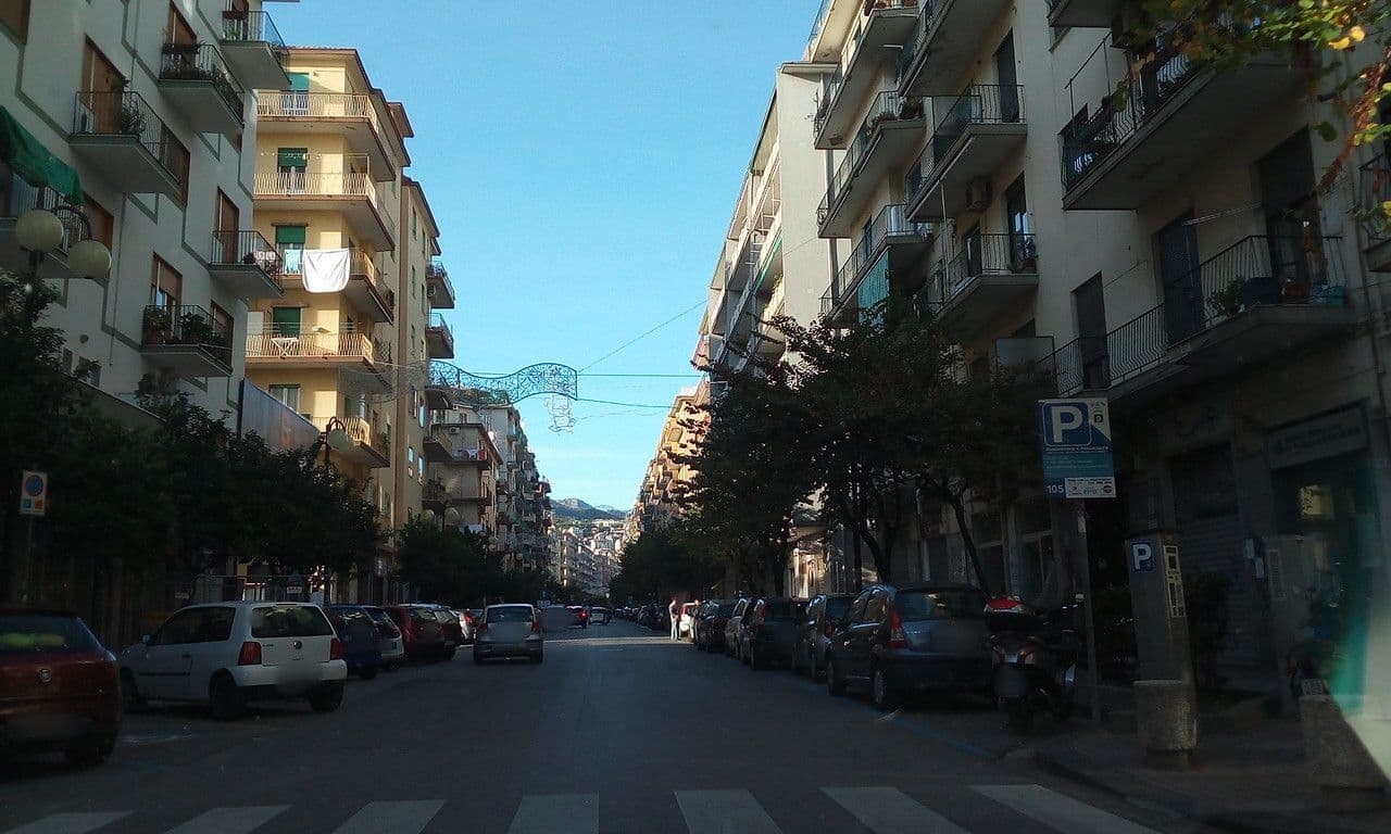 Street view near City Hub, Salerno — © giosa94 (CC BY-SA · Mapillary)