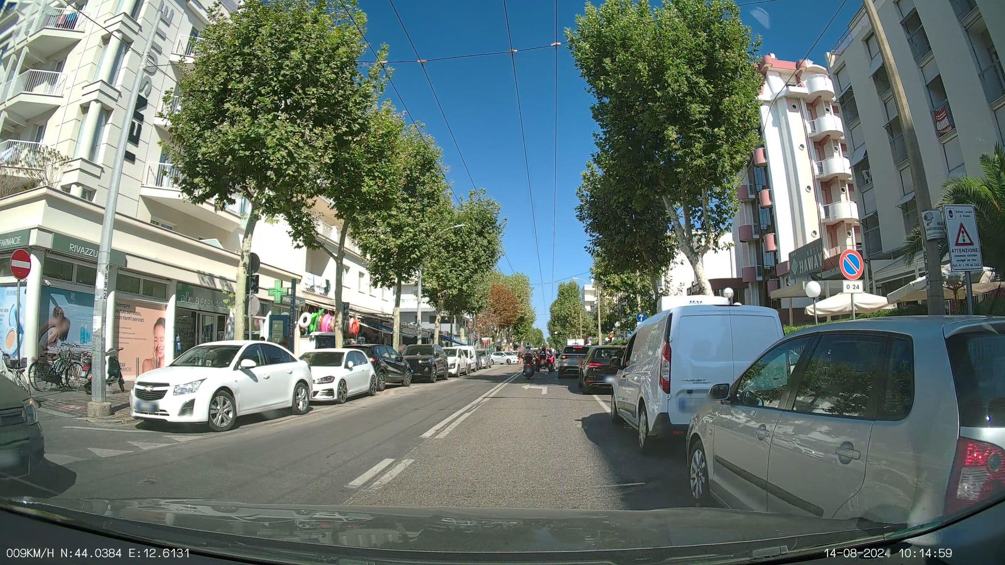 Street view near Hotel Haway ***, Rimini — © heetENkoel (CC BY-SA · Mapillary)