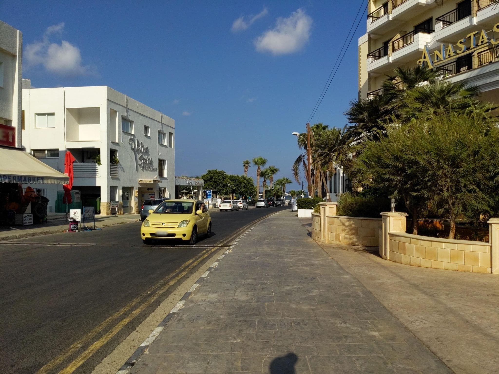 Street view near Anastasia Beach Hotel, Protaras