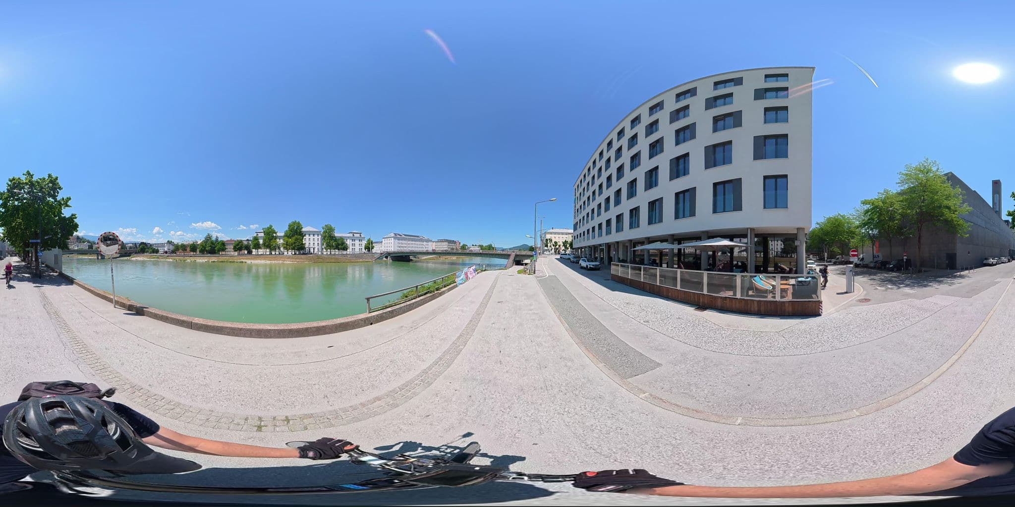Street view near Motel One Salzburg-Mirabell, Salzburg — © osmplus_org (CC BY-SA · Mapillary)