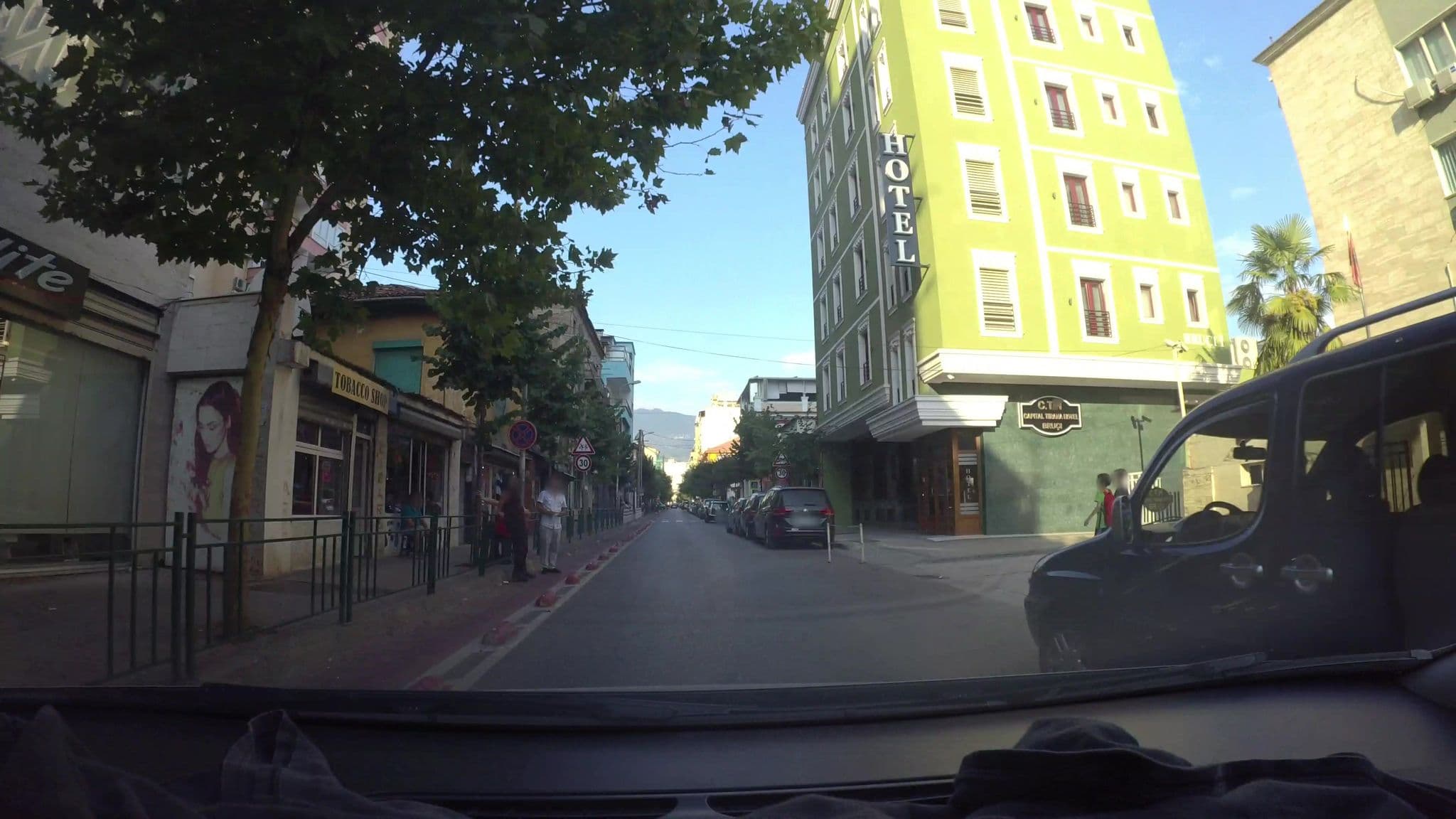 Street view near Hotel Capital Bruçi, Tirana