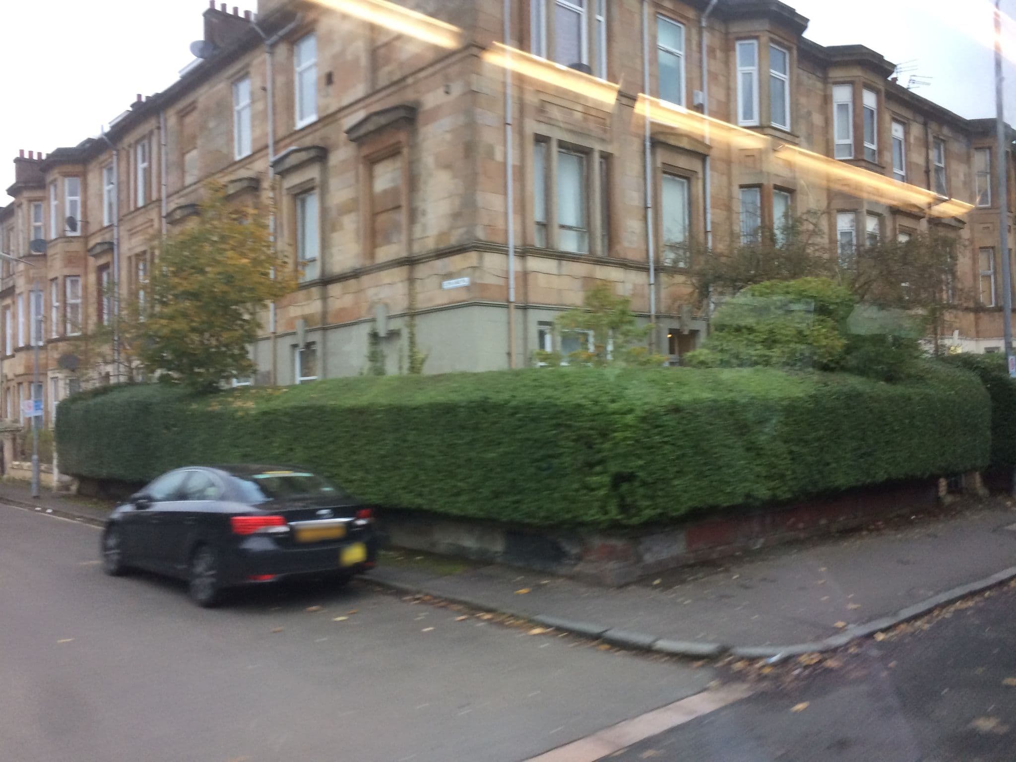 Street view near Upland Lodges North, Glasgow — © gmc (CC BY-SA · Mapillary)