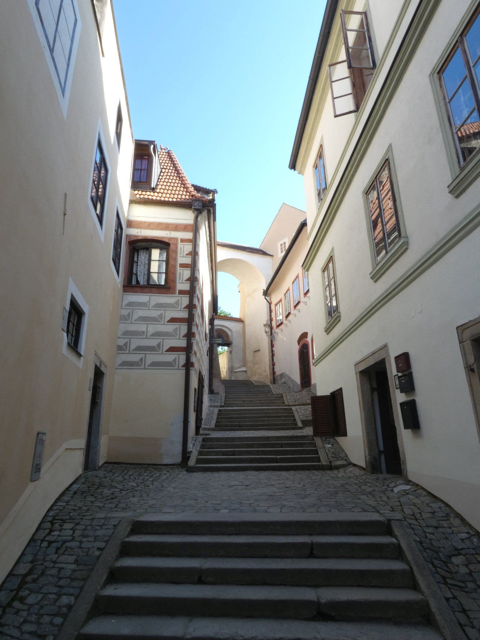 Street view near Pension U Zámku, Český Krumlov