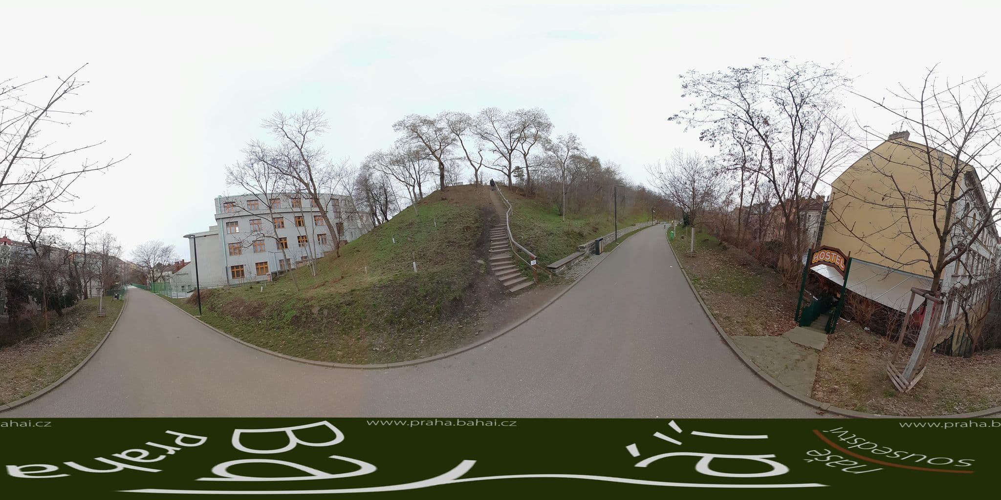 Street view near Hostel Elf, Žižkov — © Bahai_Praha (CC BY-SA · Mapillary)