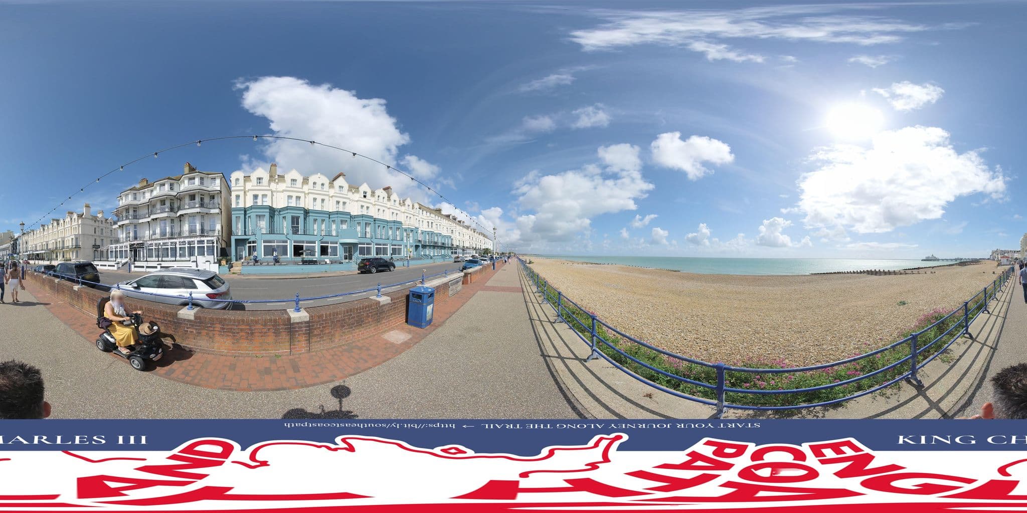 Street view near Majestic Hotel, Eastbourne — © EnglandCoastPath (CC BY-SA · Mapillary)