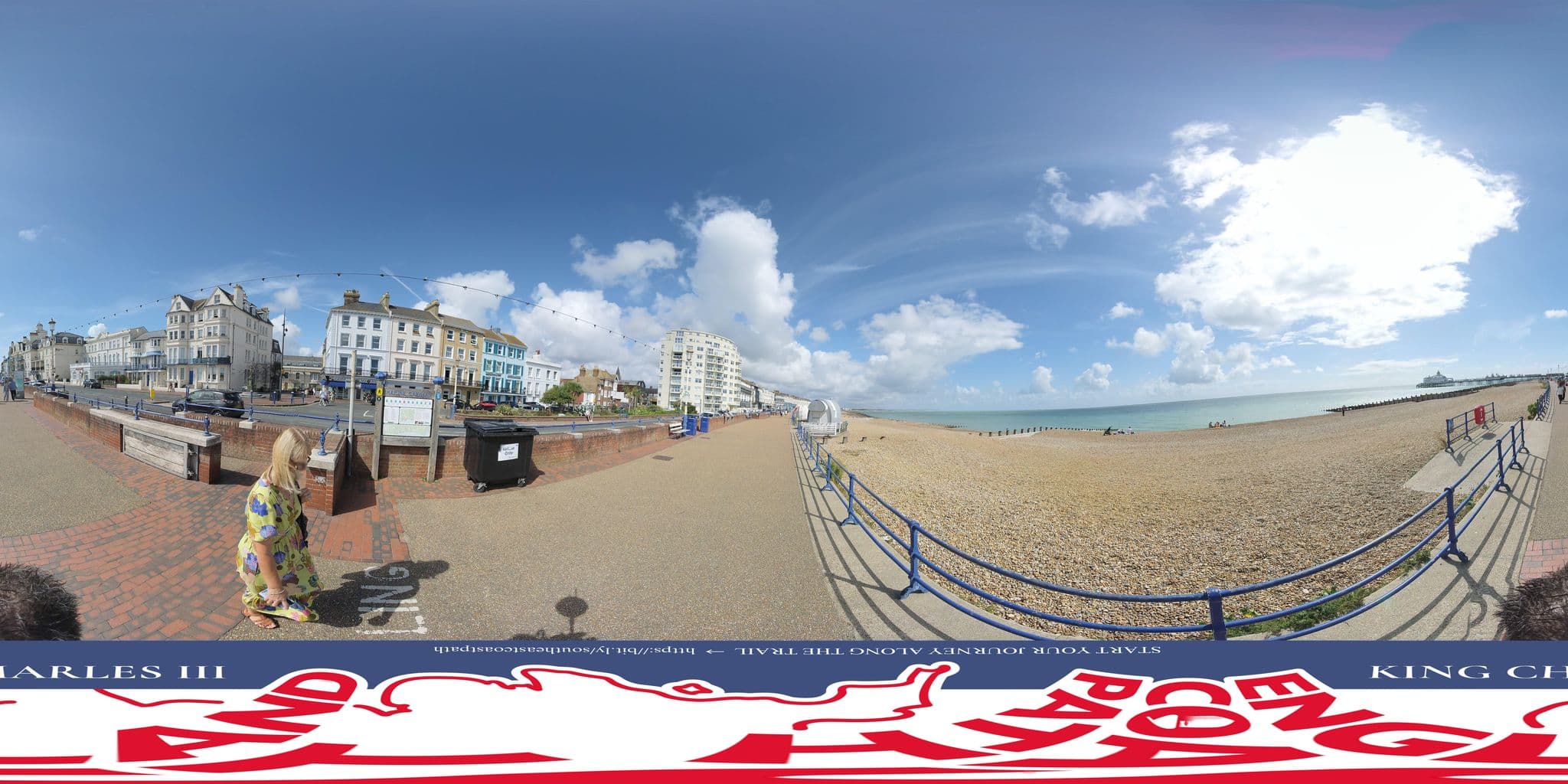 Street view near Carlton Hotel, Eastbourne — © EnglandCoastPath (CC BY-SA · Mapillary)