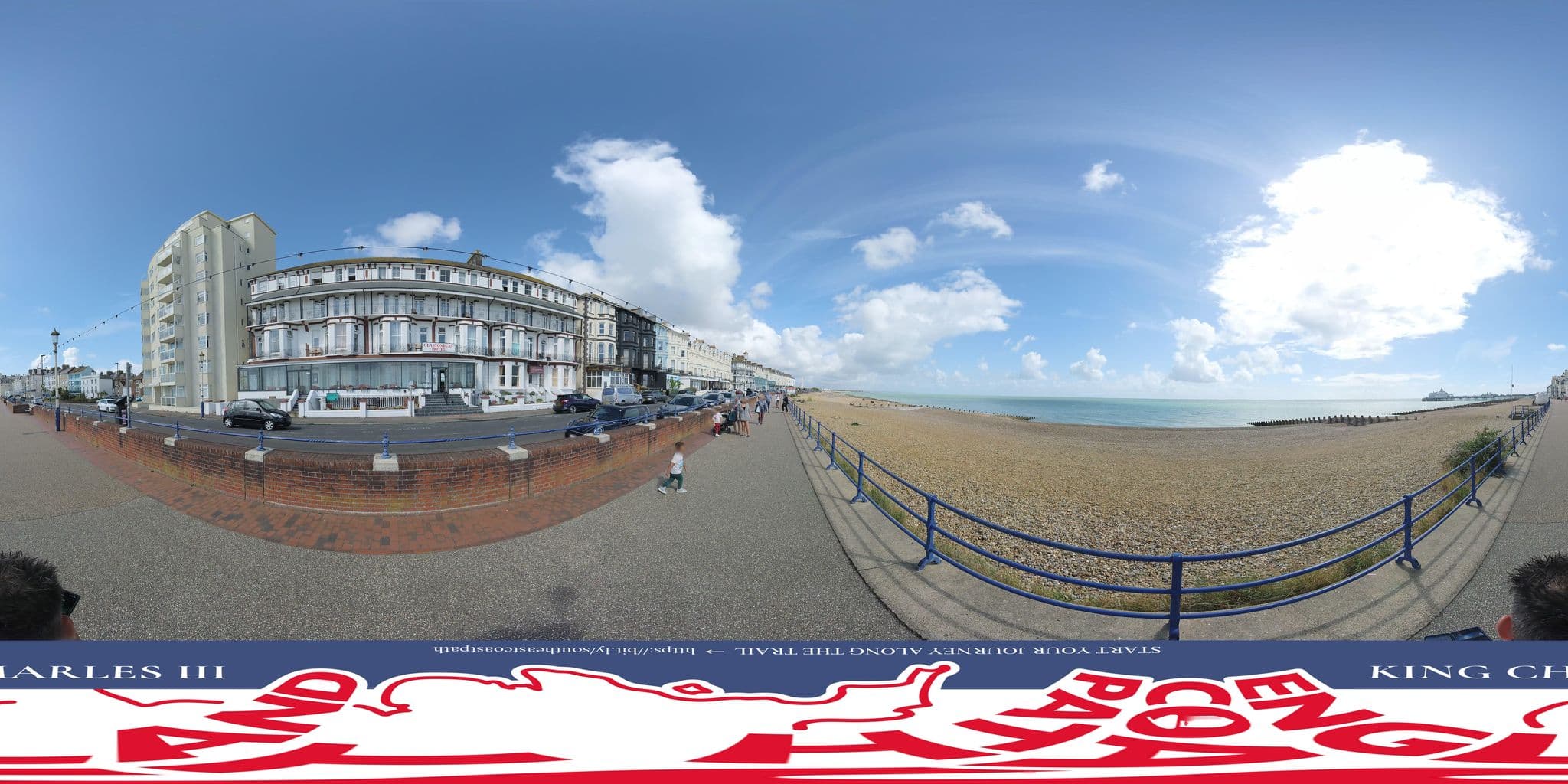 Street view near Waterfront Lodge, Eastbourne — © EnglandCoastPath (CC BY-SA · Mapillary)