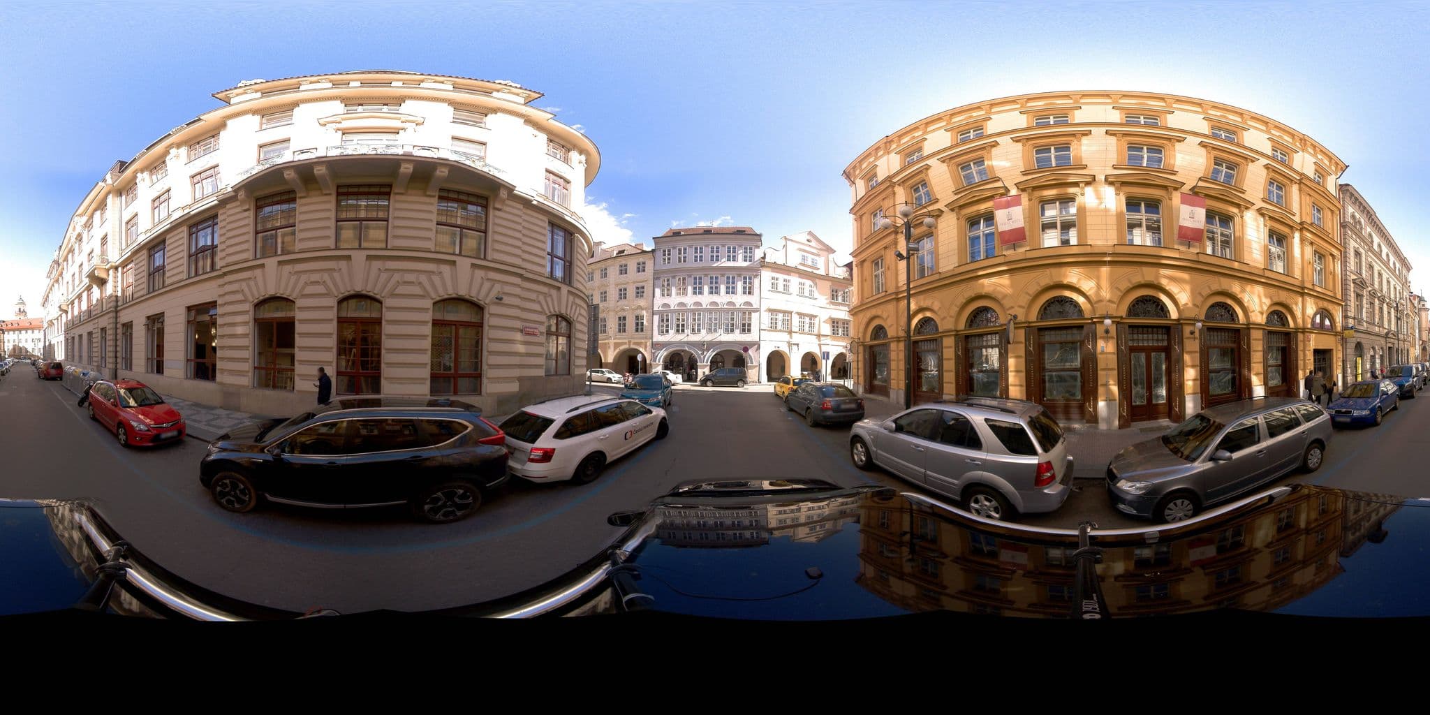 Street view near Hotel Rott, Prague
