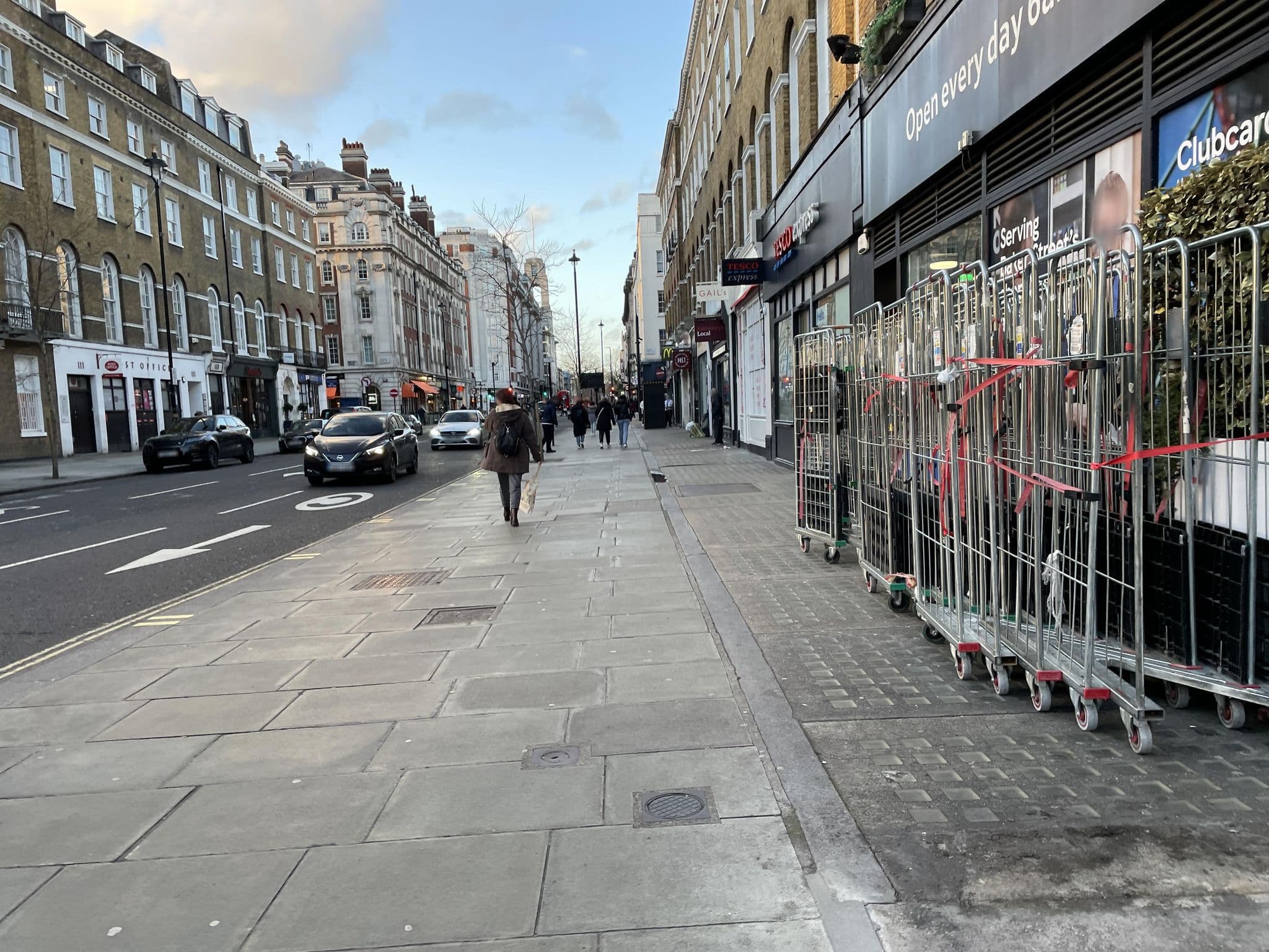 Street view near Park Plaza Sherlock Holmes London, West End of London — © asturksever (CC BY-SA · Mapillary)