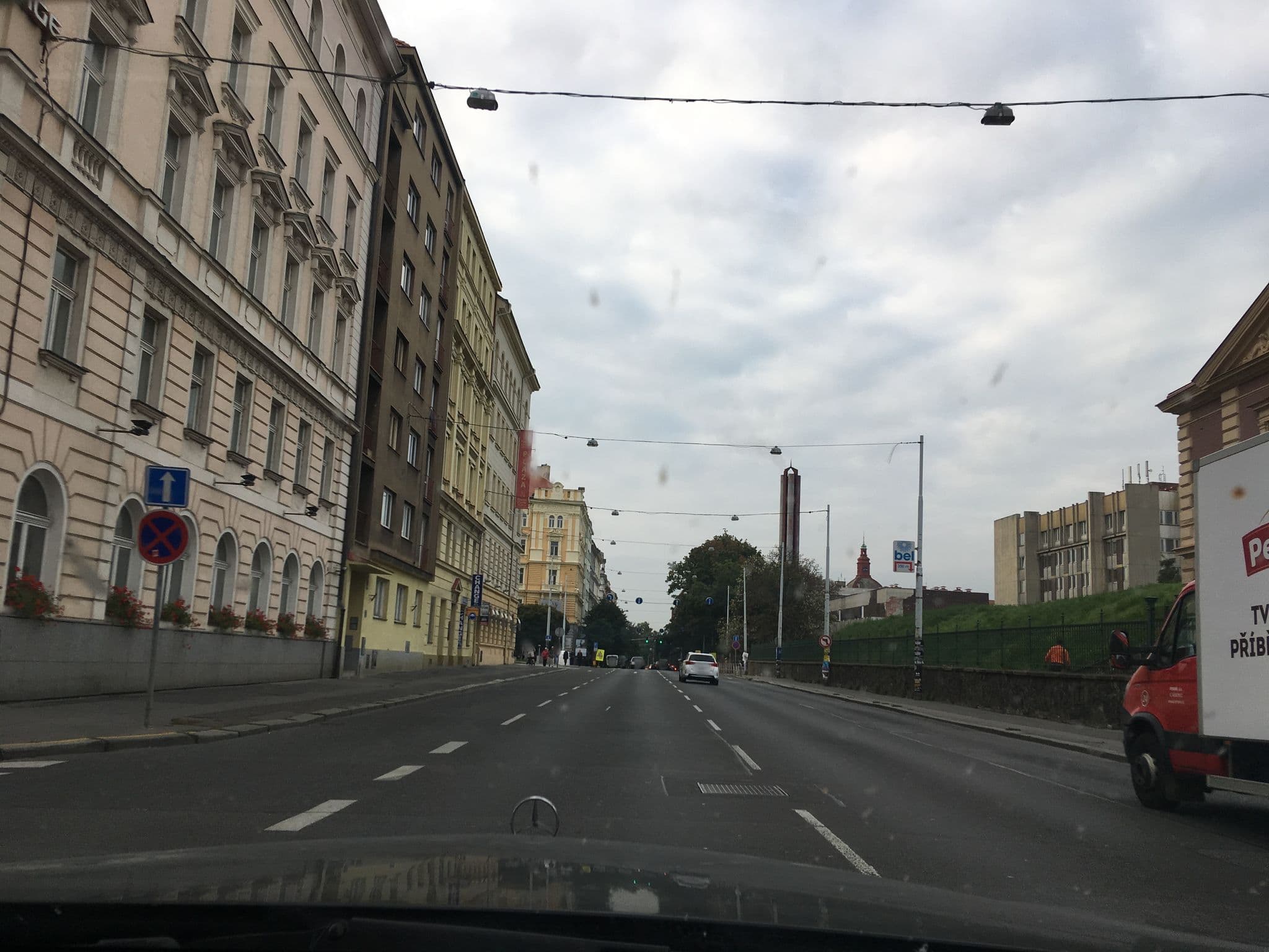 Street view near Hotel Saint George, Nové Město