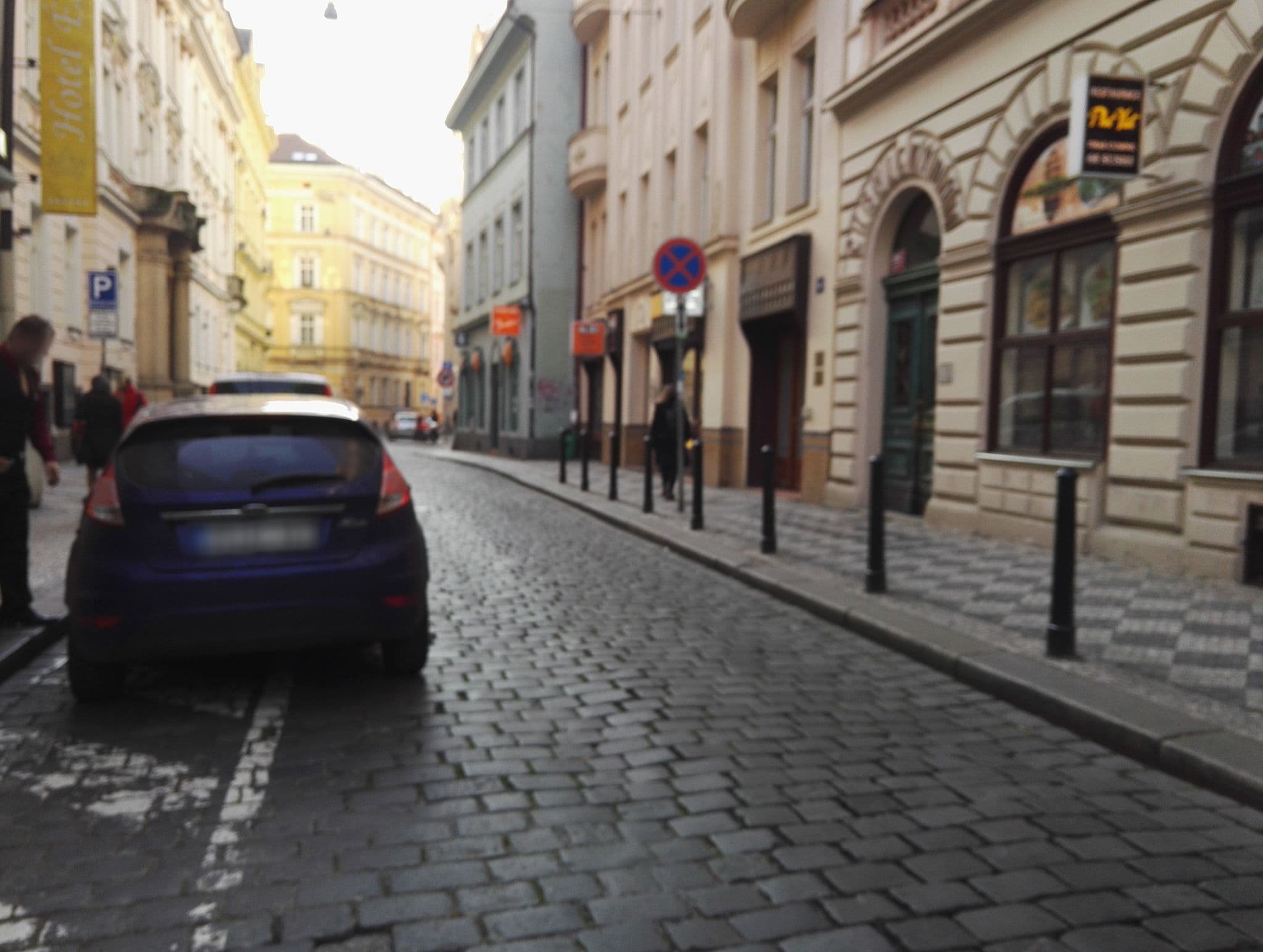 Street view near Hotel Elite Prague, Nové Město