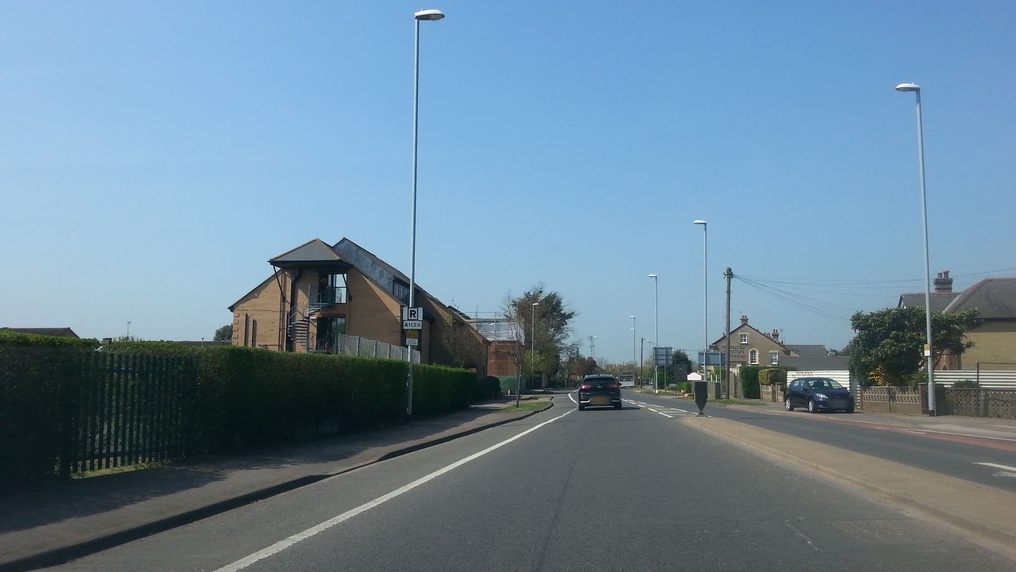 Street view near Oakley Lodge, Cambridge — © adam2 (CC BY-SA · Mapillary)