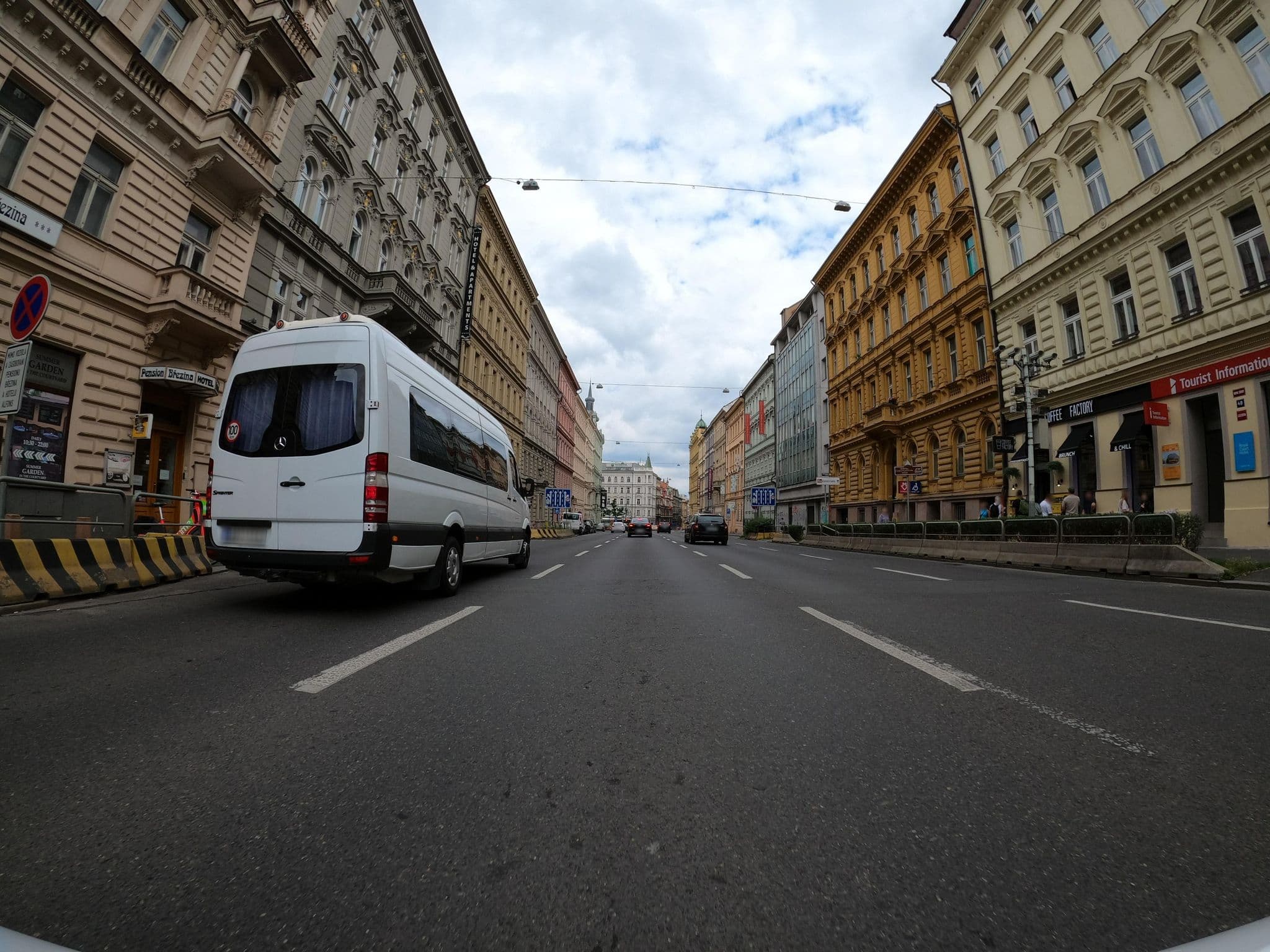 Street view near Pension Brezina, Nové Město