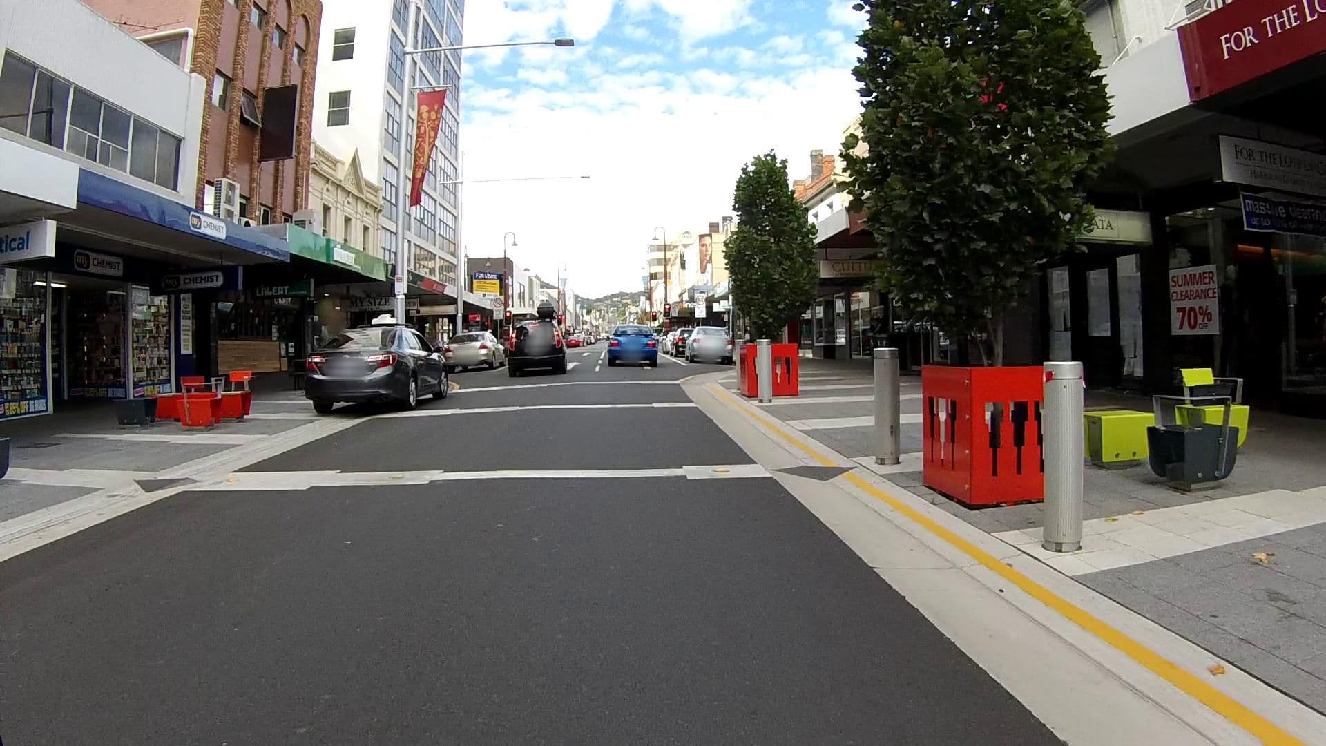Street view near The Liverpool Street Barber Shop, Hobart city centre — © tastrax (CC BY-SA · Mapillary)