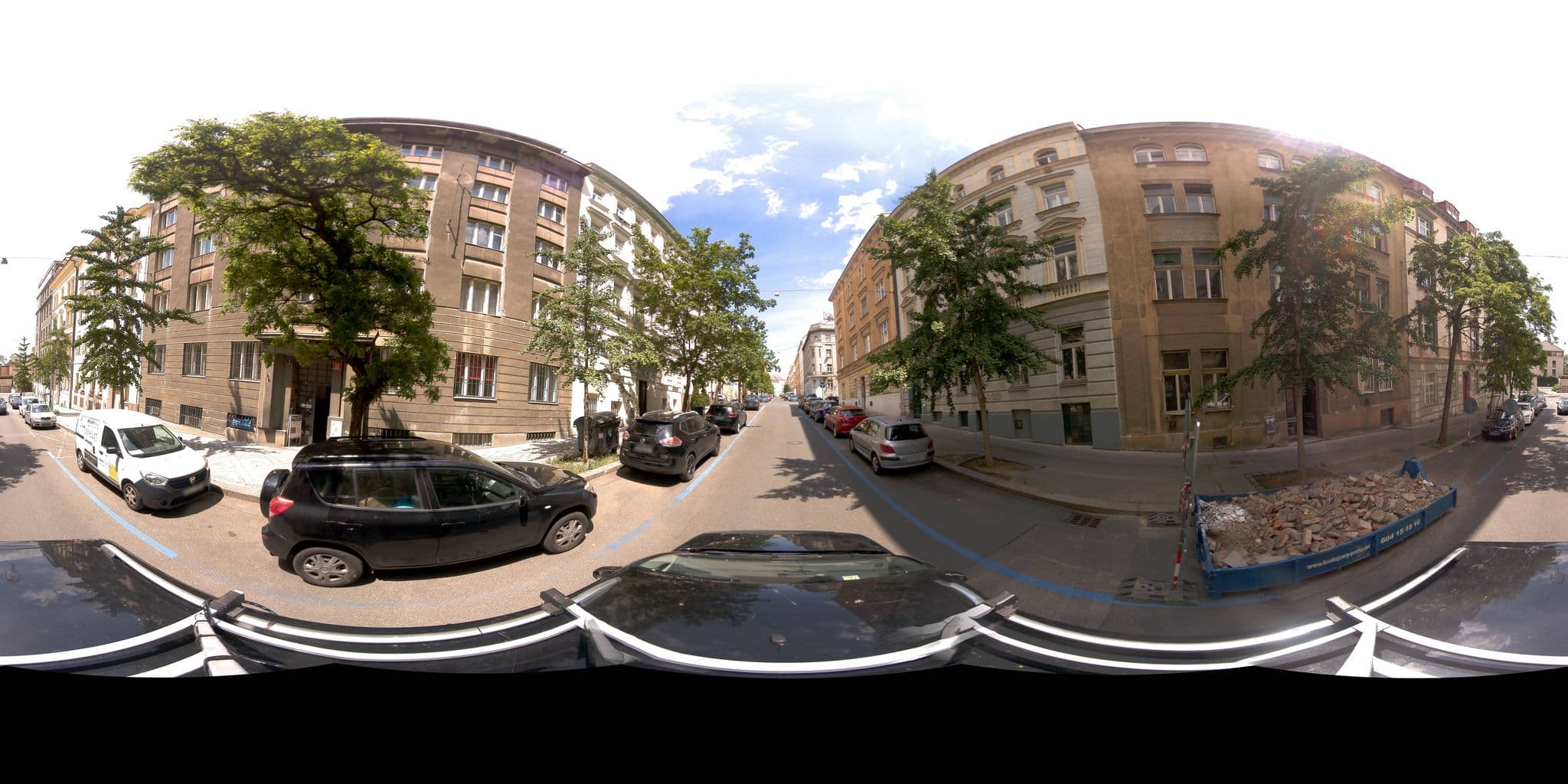 Street view near Hotel Machova, Královské Vinohrady — © jeffreymartin (CC BY-SA · Mapillary)