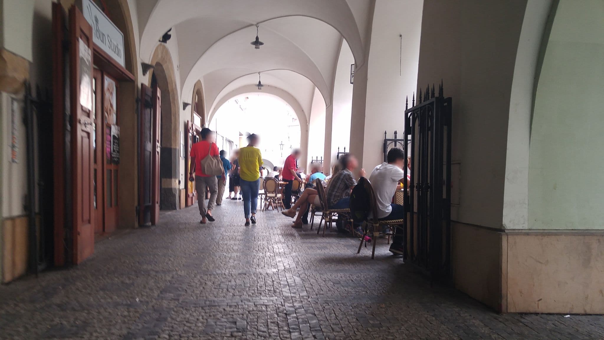 Street view near Hotel Perla, Prague