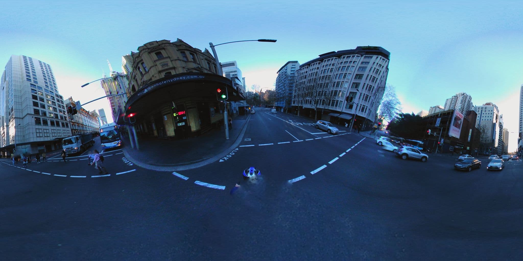 Street view near Vibe Hotel Rooftop Pool, Haymarket — © aharvey (CC BY-SA · Mapillary)