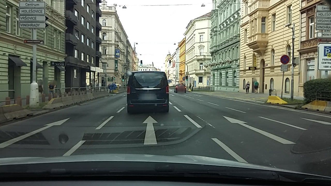 Street view near Hotel NOIR, Nové Město