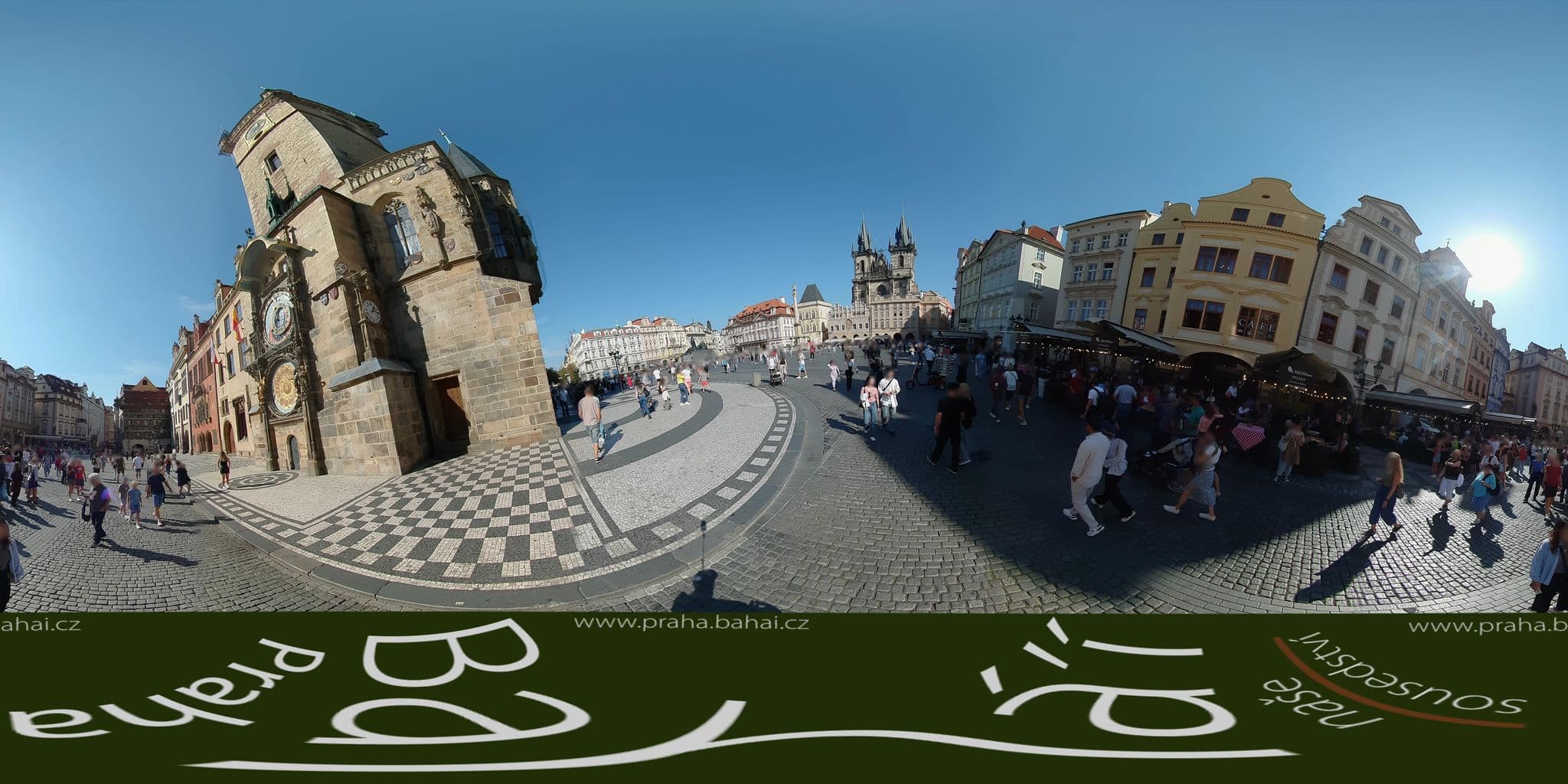 Street view near Grand hotel Praha, Prague