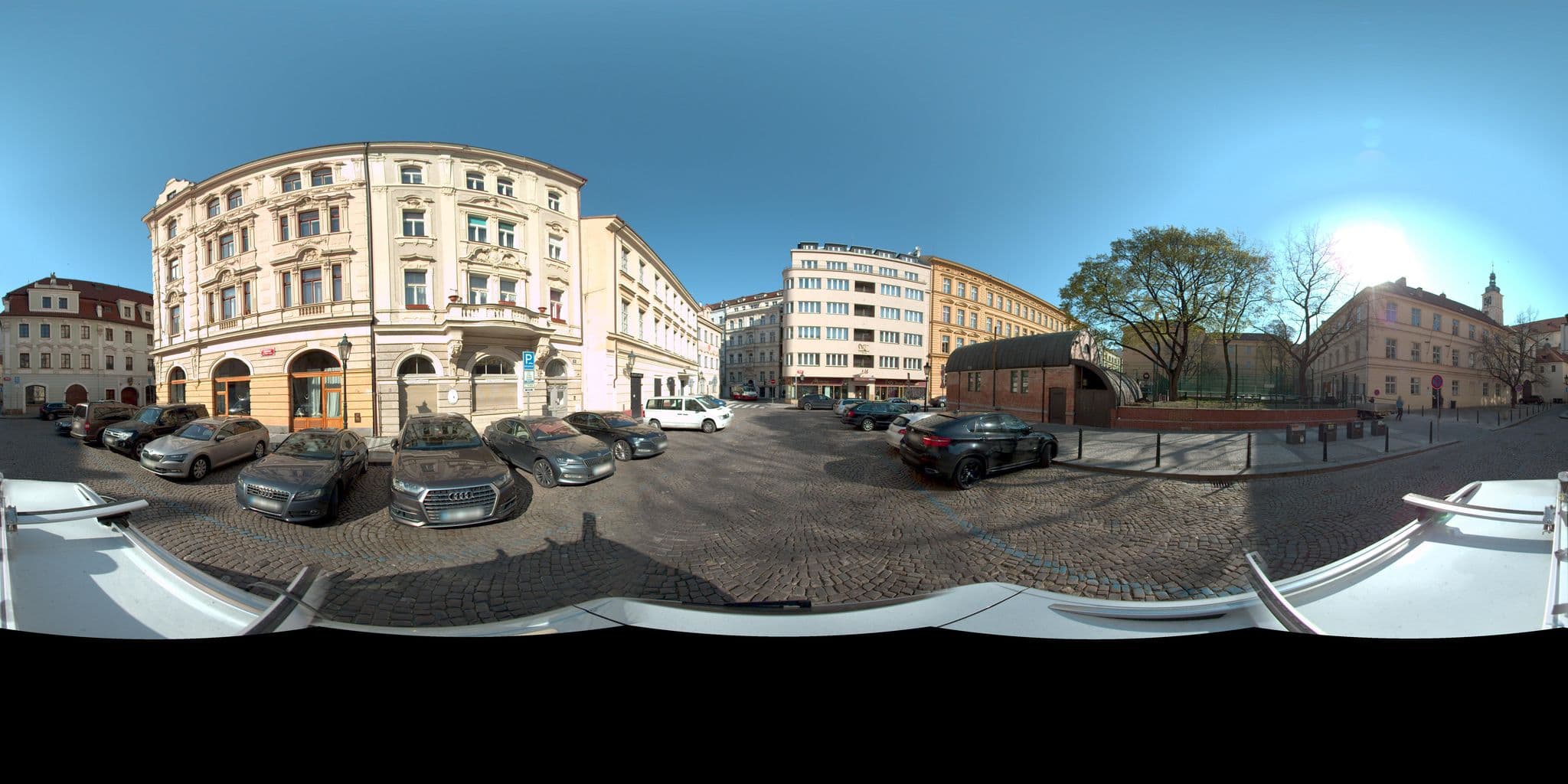 Street view near Mysterius Hotel Carnival, Prague