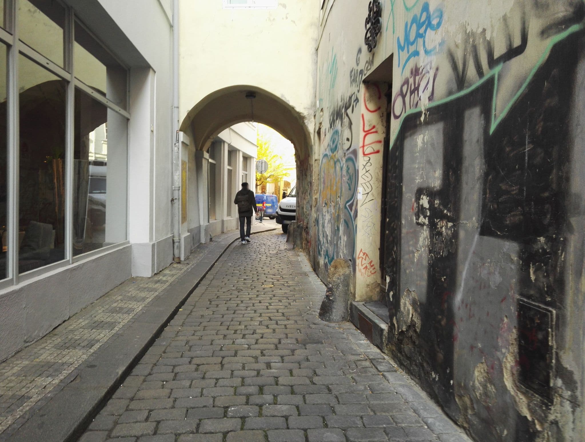 Street view near U Staré paní, Prague — © aceini (CC BY-SA · Mapillary)