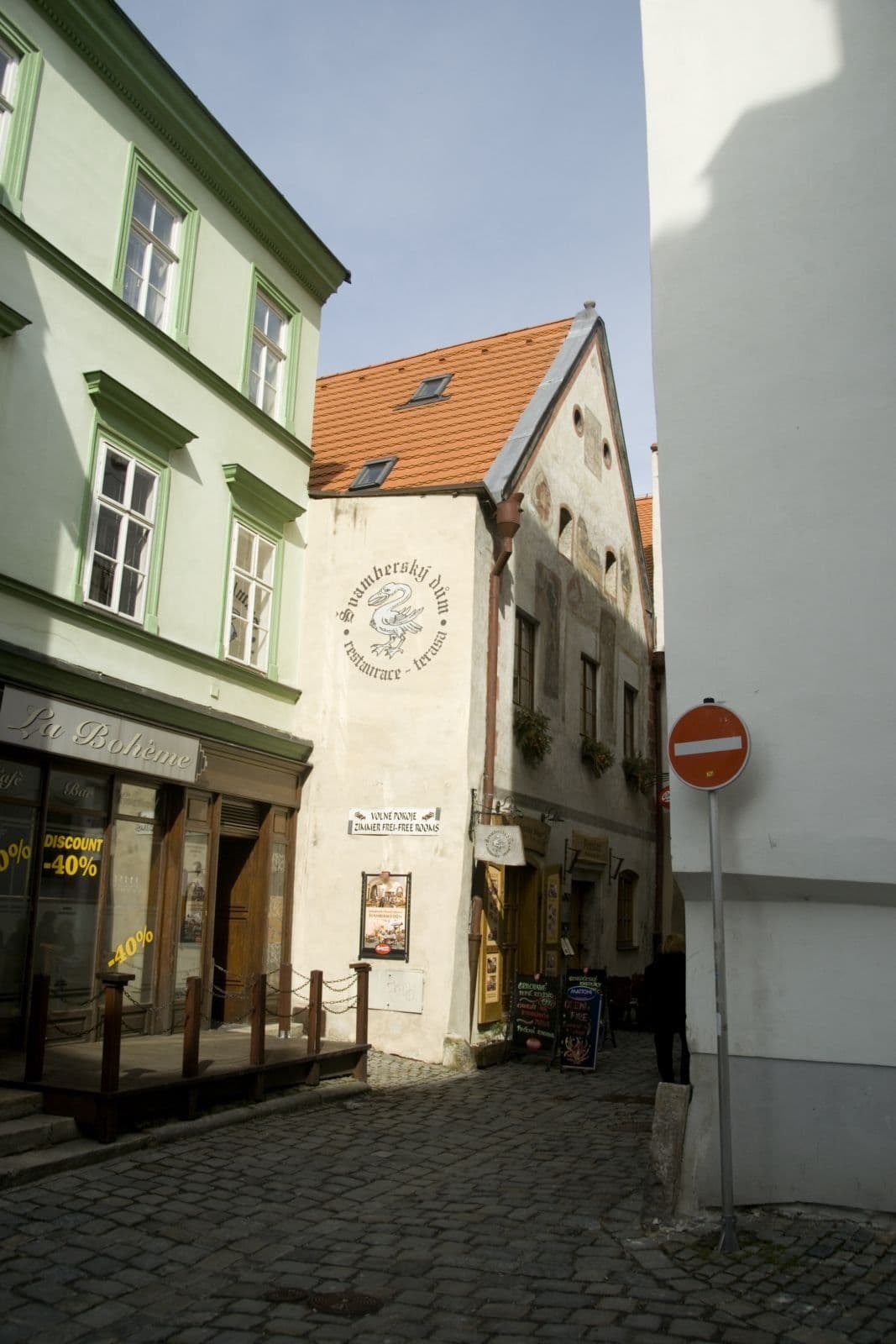 Street view near Hotel Švamberský dům, Český Krumlov