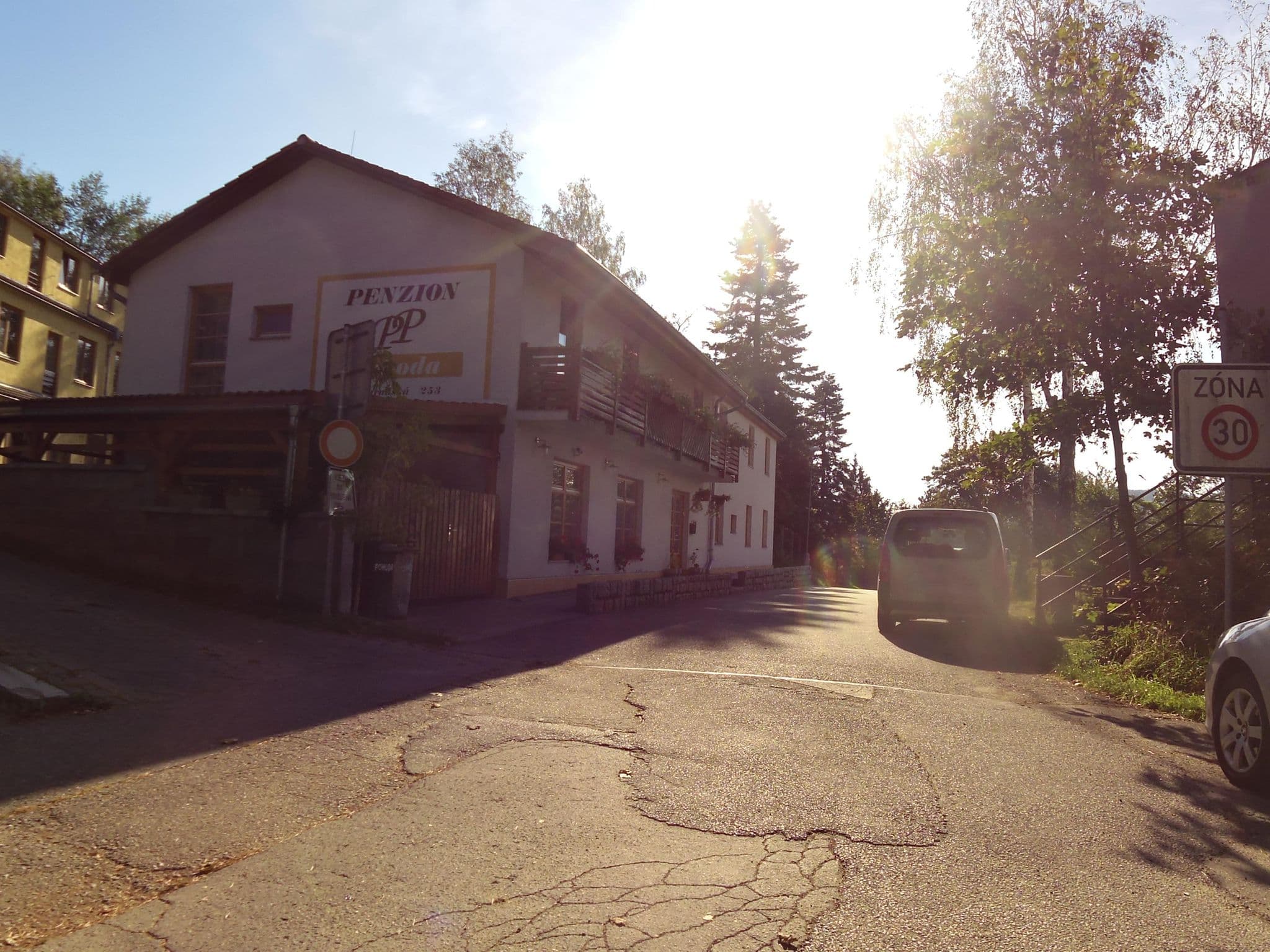 Street view near Penzion Pohoda, Český Krumlov
