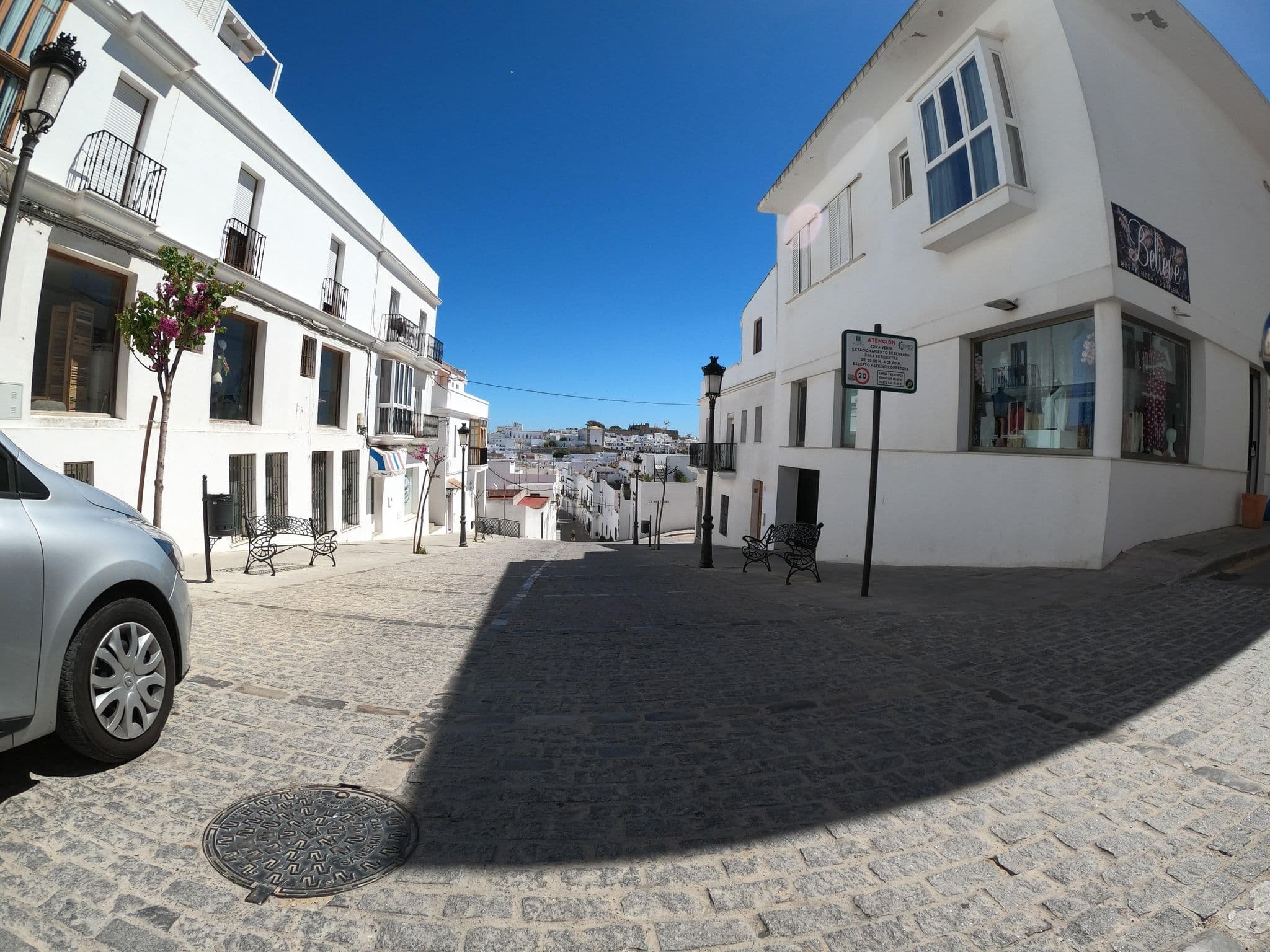Street view near Apartamentos Casamonteymar, Vejer de la Frontera — © Langfahrer (CC BY-SA · Mapillary)