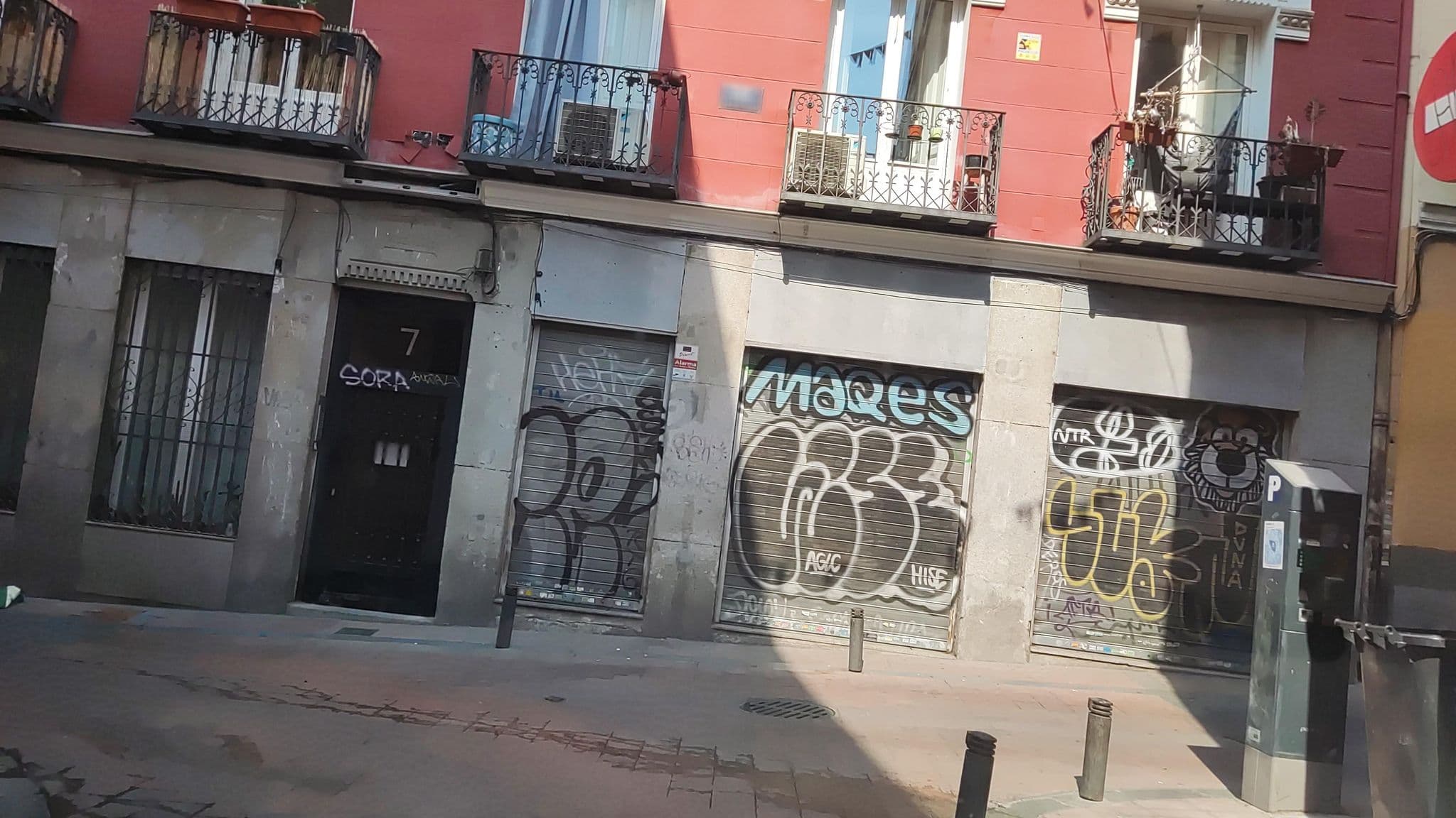 Street view near Malasaña Central Suites, Universidad — © polkillas (CC BY-SA · Mapillary)