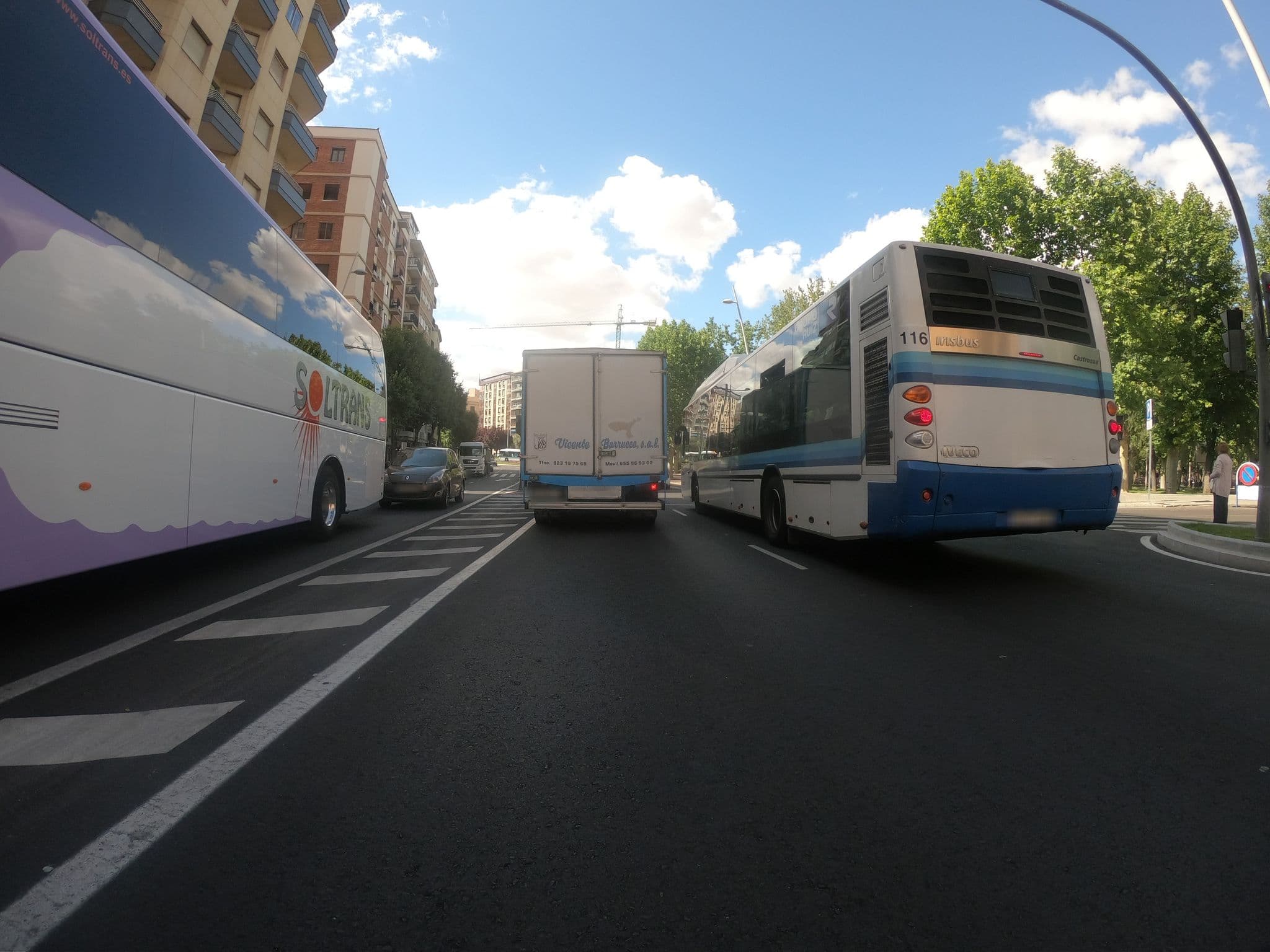 Street view near Hostal Los Hidalgos, Santa Marta de Tormes — © sanchi (CC BY-SA · Mapillary)