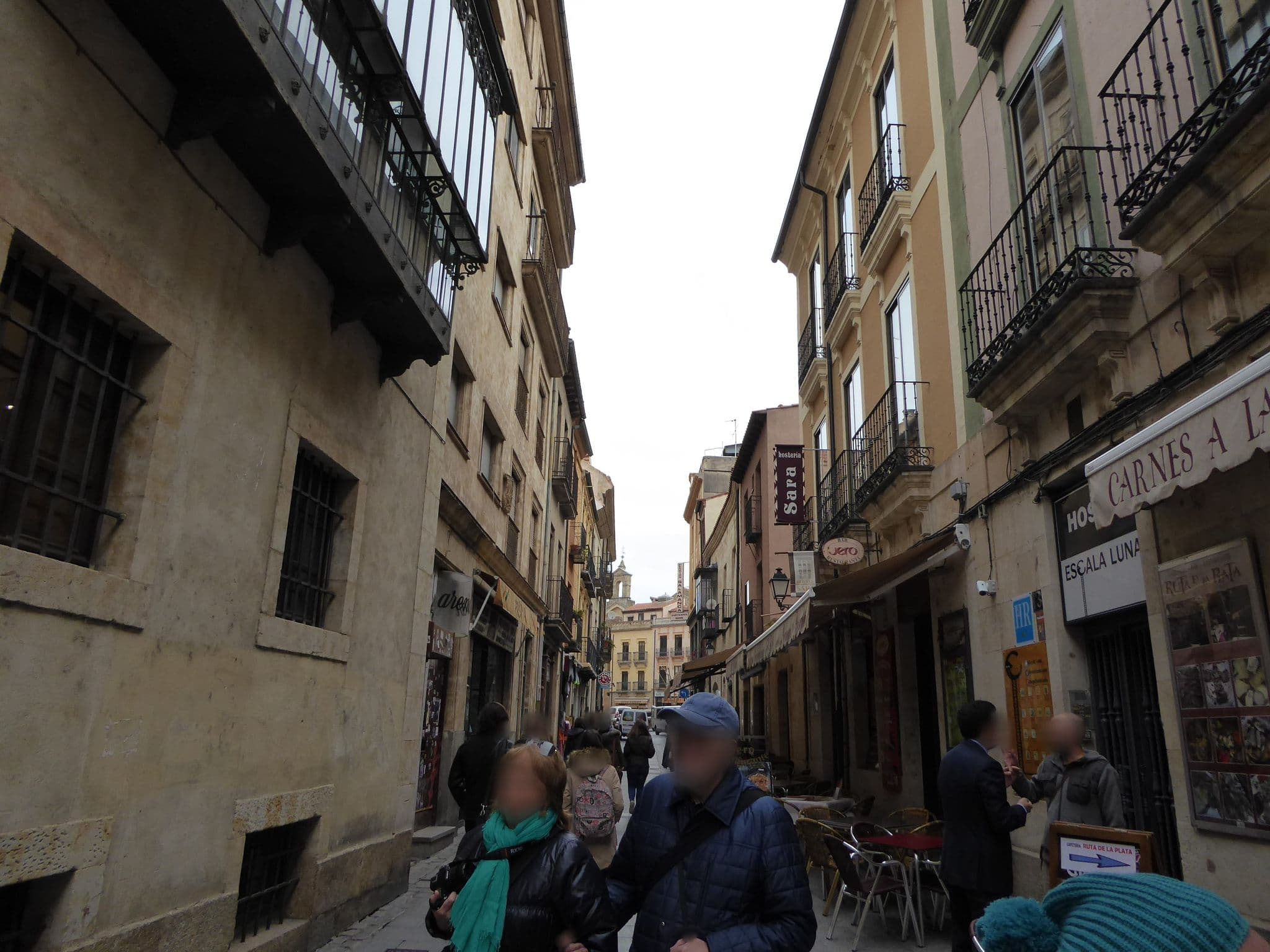 Street view near Hostal Escala Luna, Santa Marta de Tormes — © civitas (CC BY-SA · Mapillary)