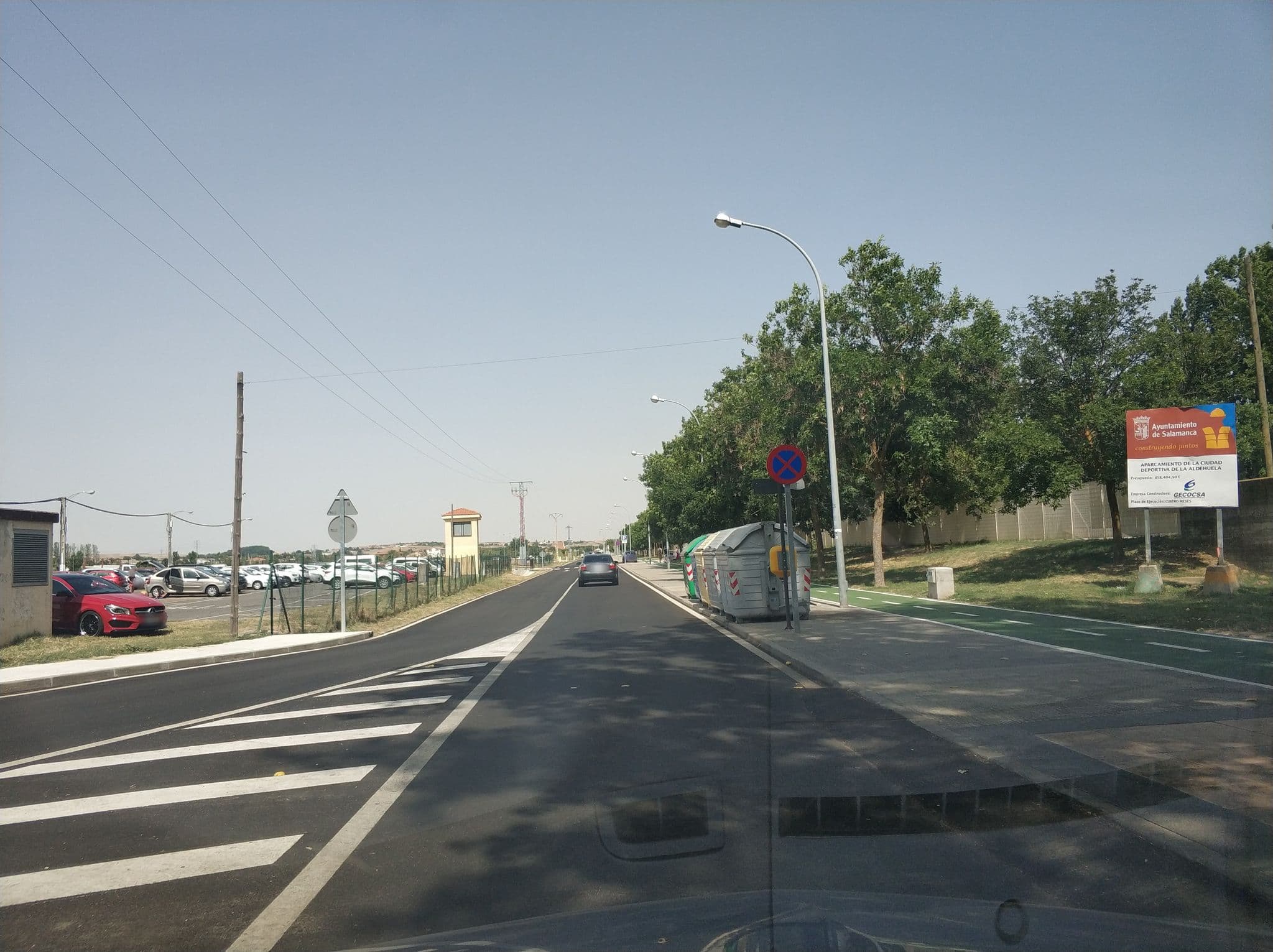 Street view near Playa La Aldehuela, Santa Marta de Tormes — © sanchi (CC BY-SA · Mapillary)
