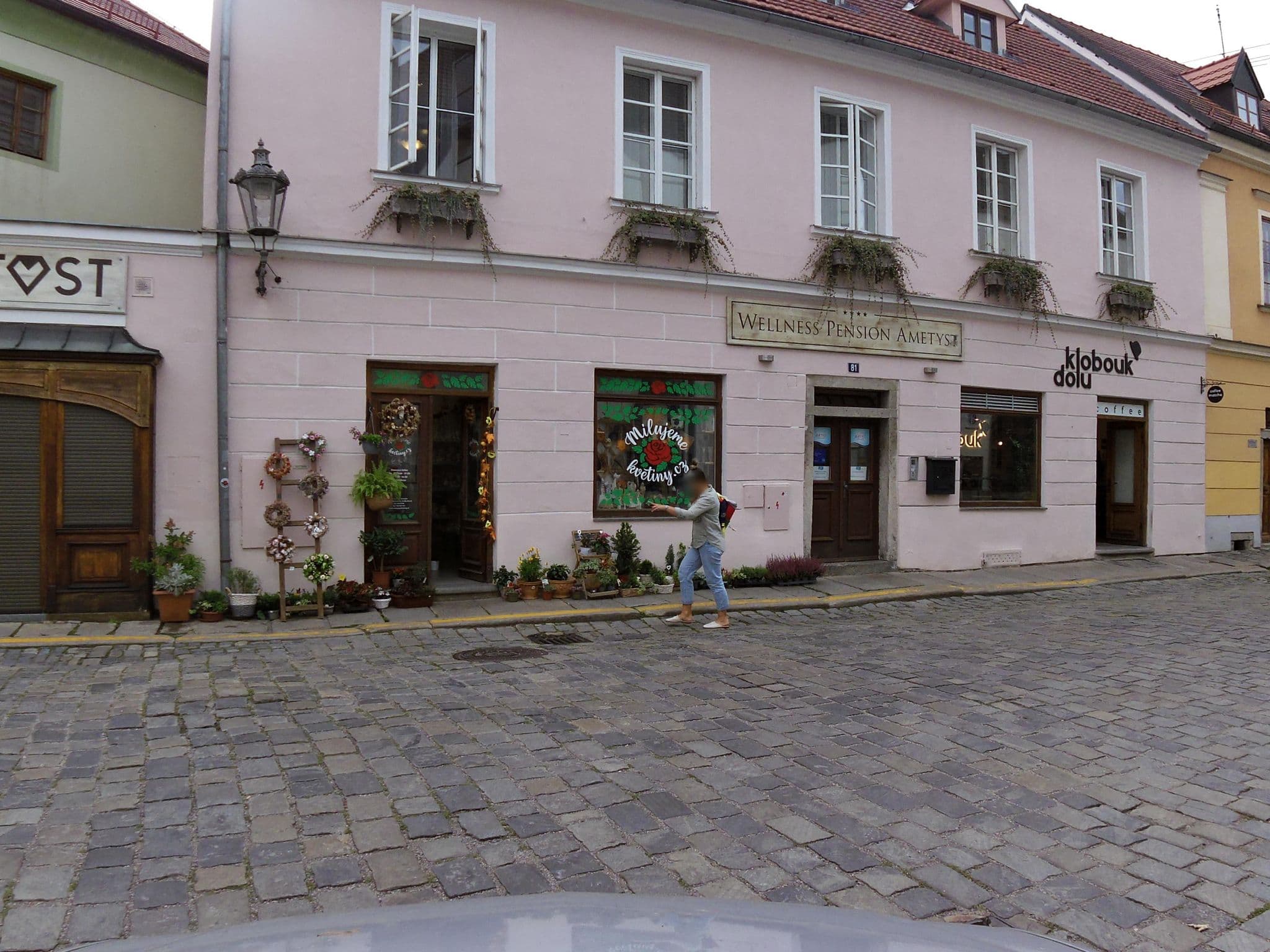 Street view near Hotel Latrán, Český Krumlov