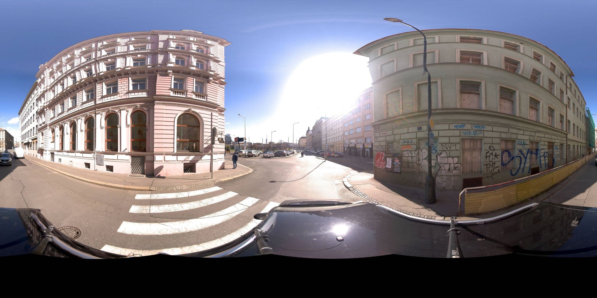 Street view near Hotel Opera, Karlín — © jeffreymartin (CC BY-SA · Mapillary)