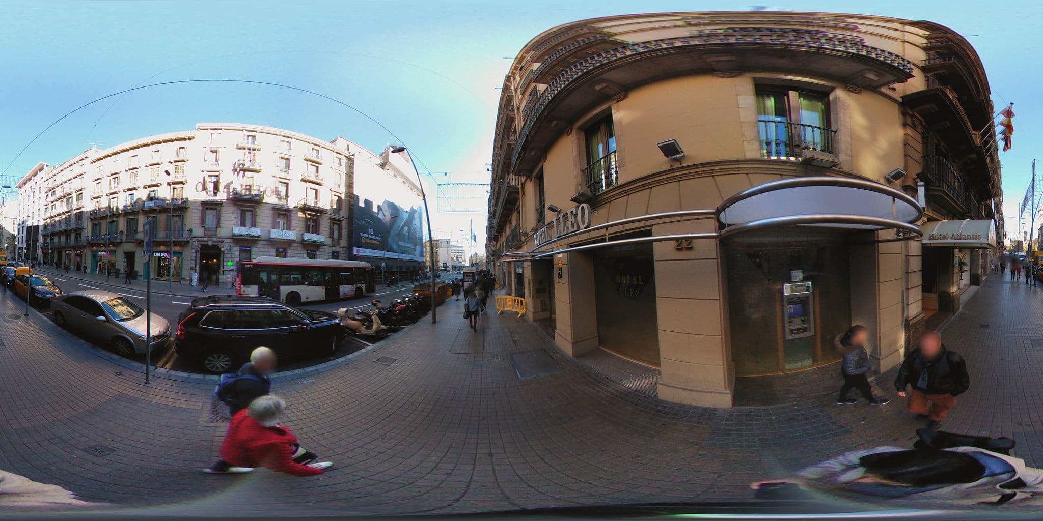 Street view near Atlantis Hotel Barcelona, Eixample — © ccossio (CC BY-SA · Mapillary)