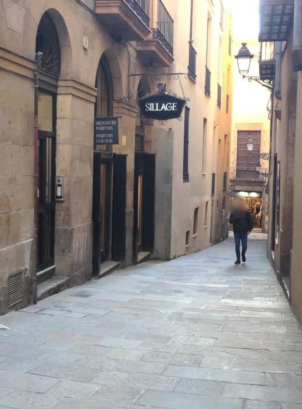 Street view near Hostal Magda, Barri Gòtic — © iragersh (CC BY-SA · Mapillary)