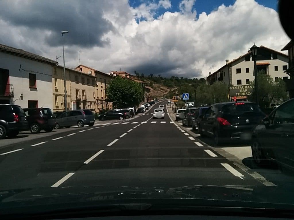 Street view near Pensión Naval, Aínsa — © moktarama (CC BY-SA · Mapillary)
