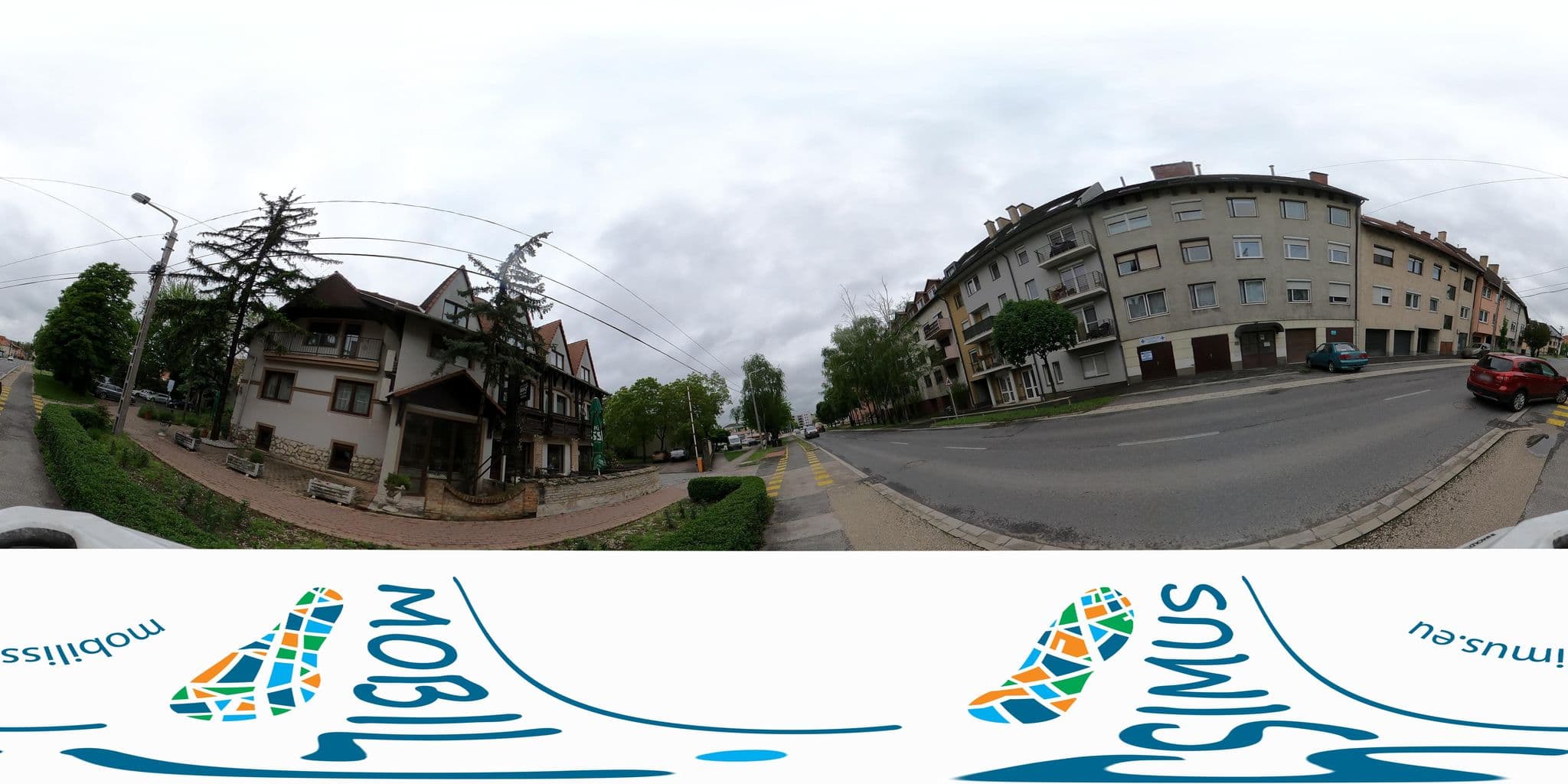 Street view near Revesz Hotel and Restaurant, Győr — © Antissimo (CC BY-SA · Mapillary)