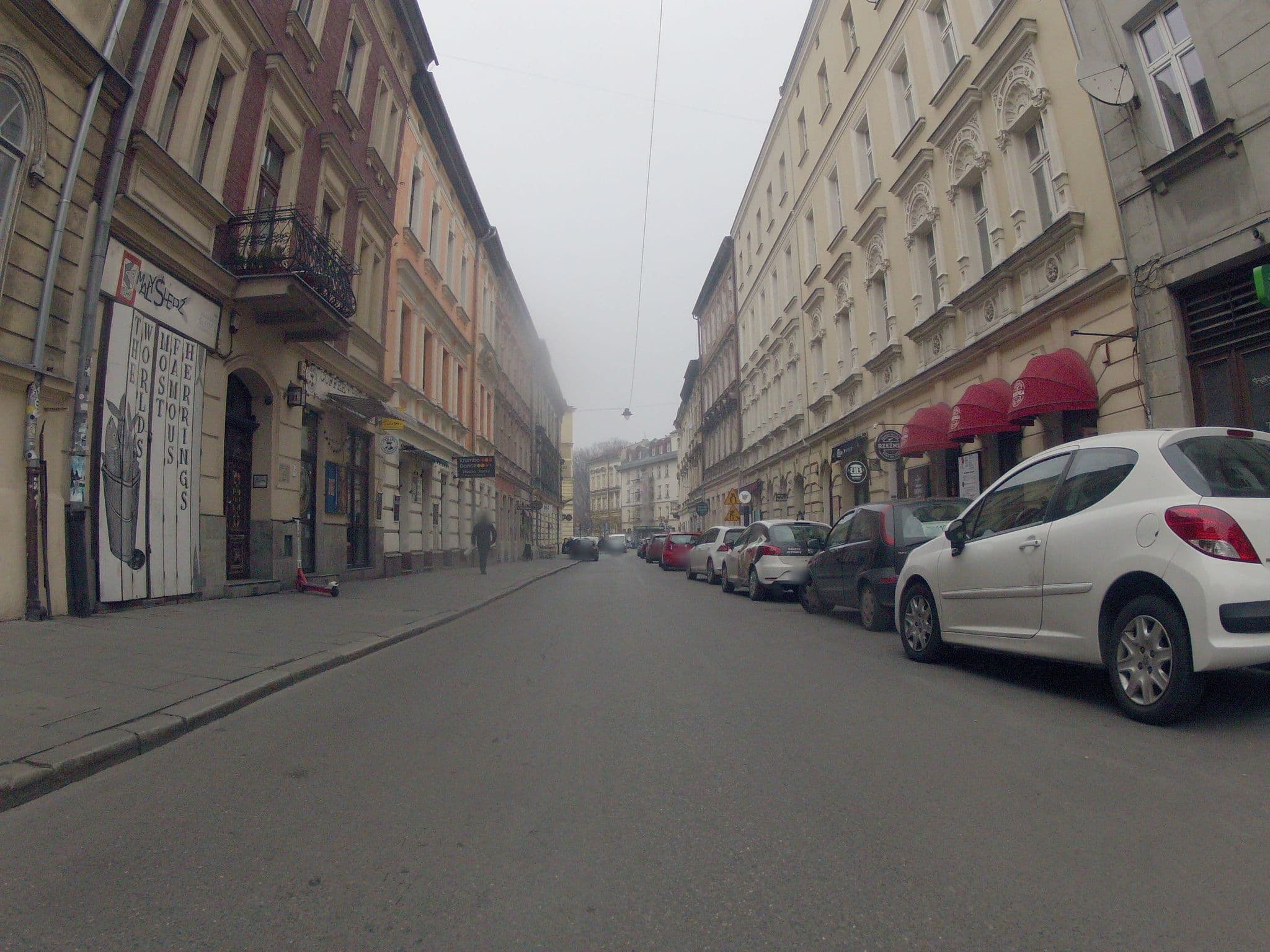 Street view near Aparthotel Kazimierz & Lorenzo, Kraków — © ekeshkekesh (CC BY-SA · Mapillary)
