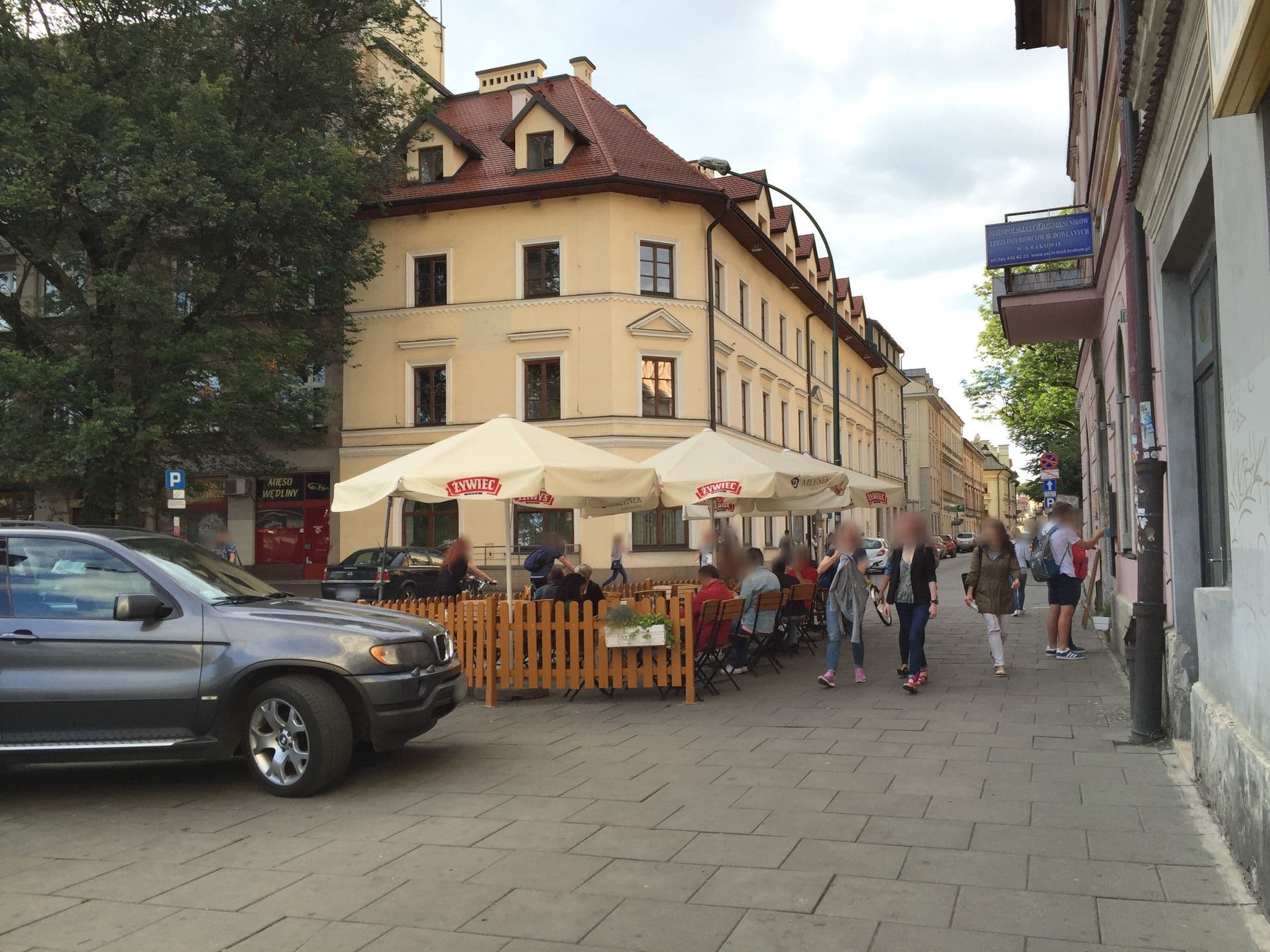 Street view near Cafe Młynek Bed&Breakfast, Kraków — © richlv (CC BY-SA · Mapillary)