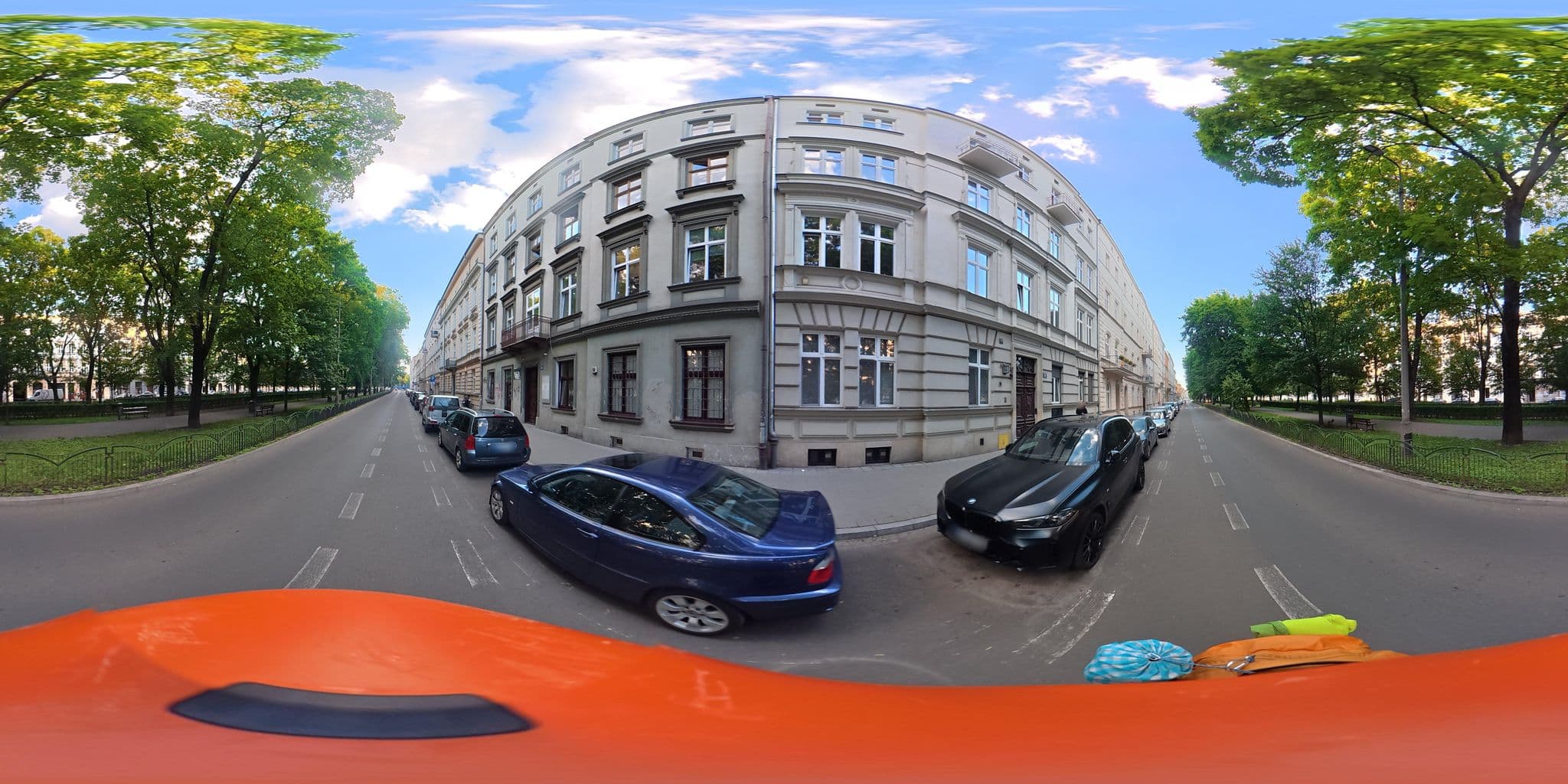 Street view near Boomerang Apartments, Kraków — © awizonosz (CC BY-SA · Mapillary)